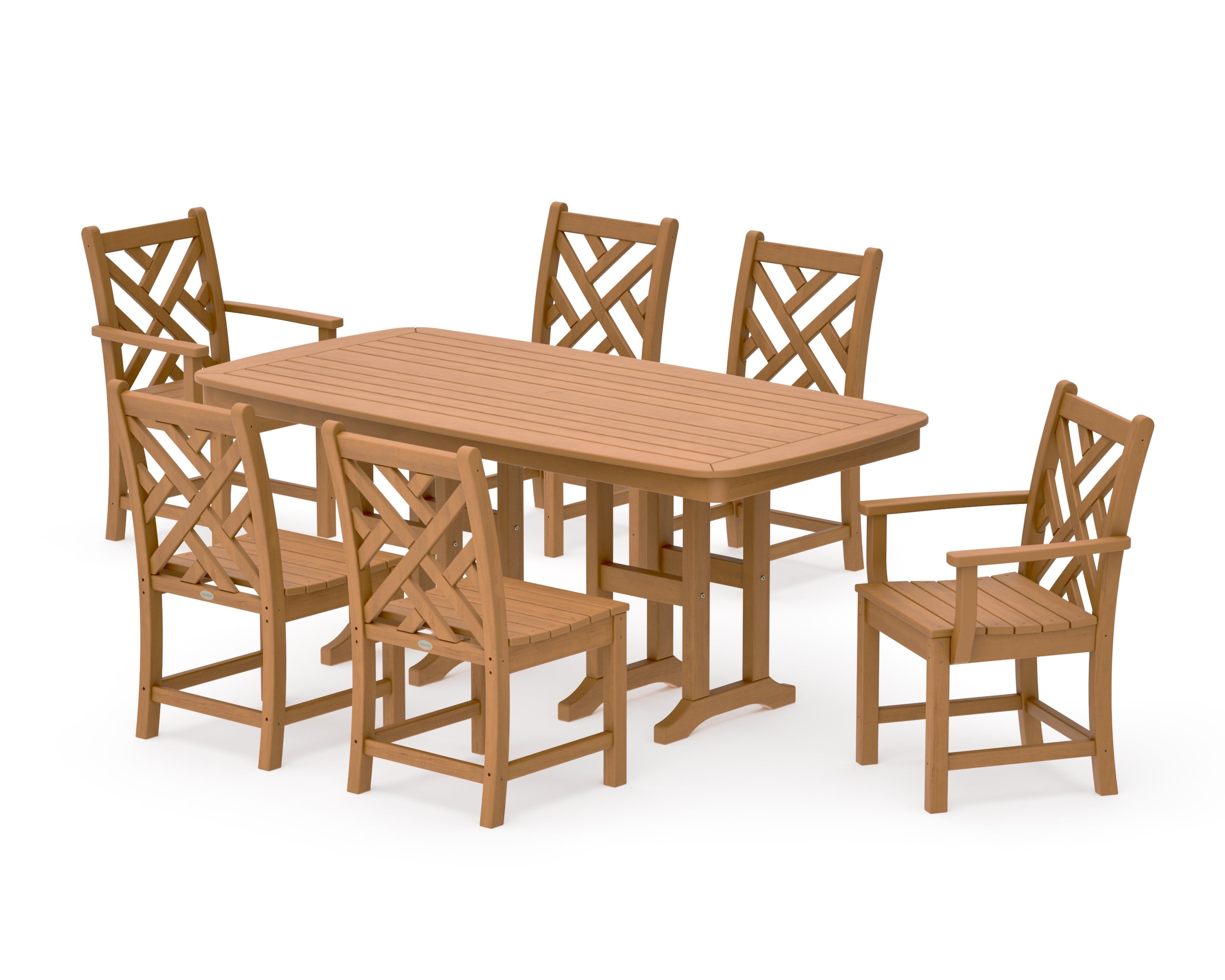 Chippendale 7-Piece Dining Set in Natural
