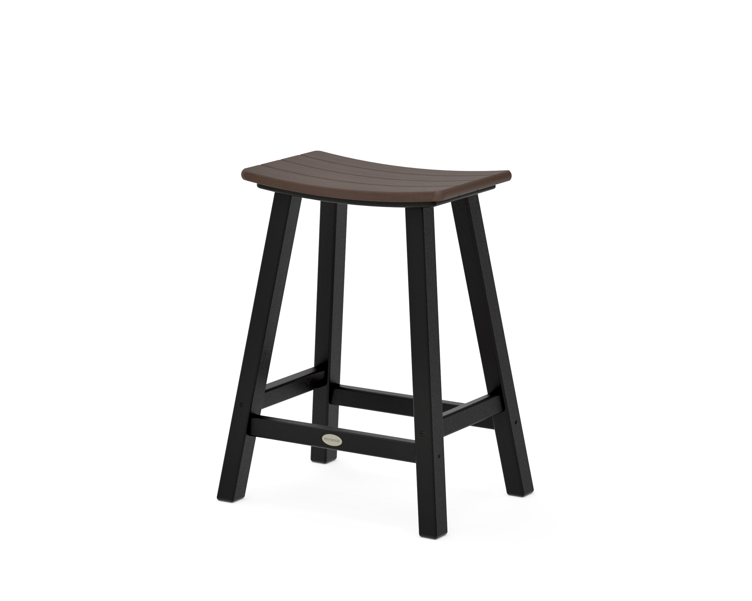 Contempo 24" Saddle Counter Stool in Black / Kona