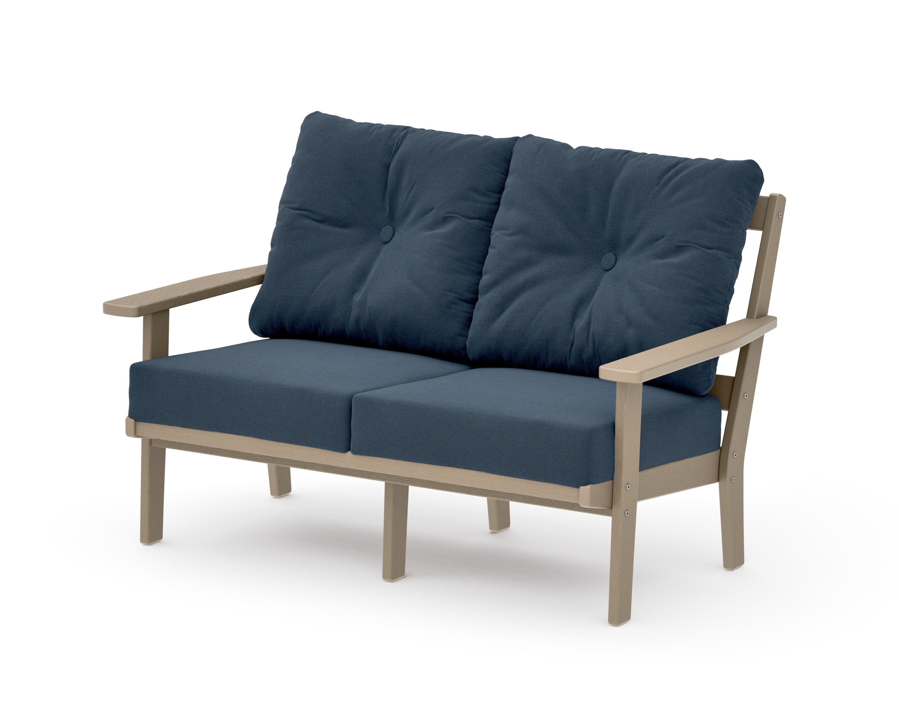 Oxford Deep SeatingLoveseat in Vintage Sahara / Marine Indigo