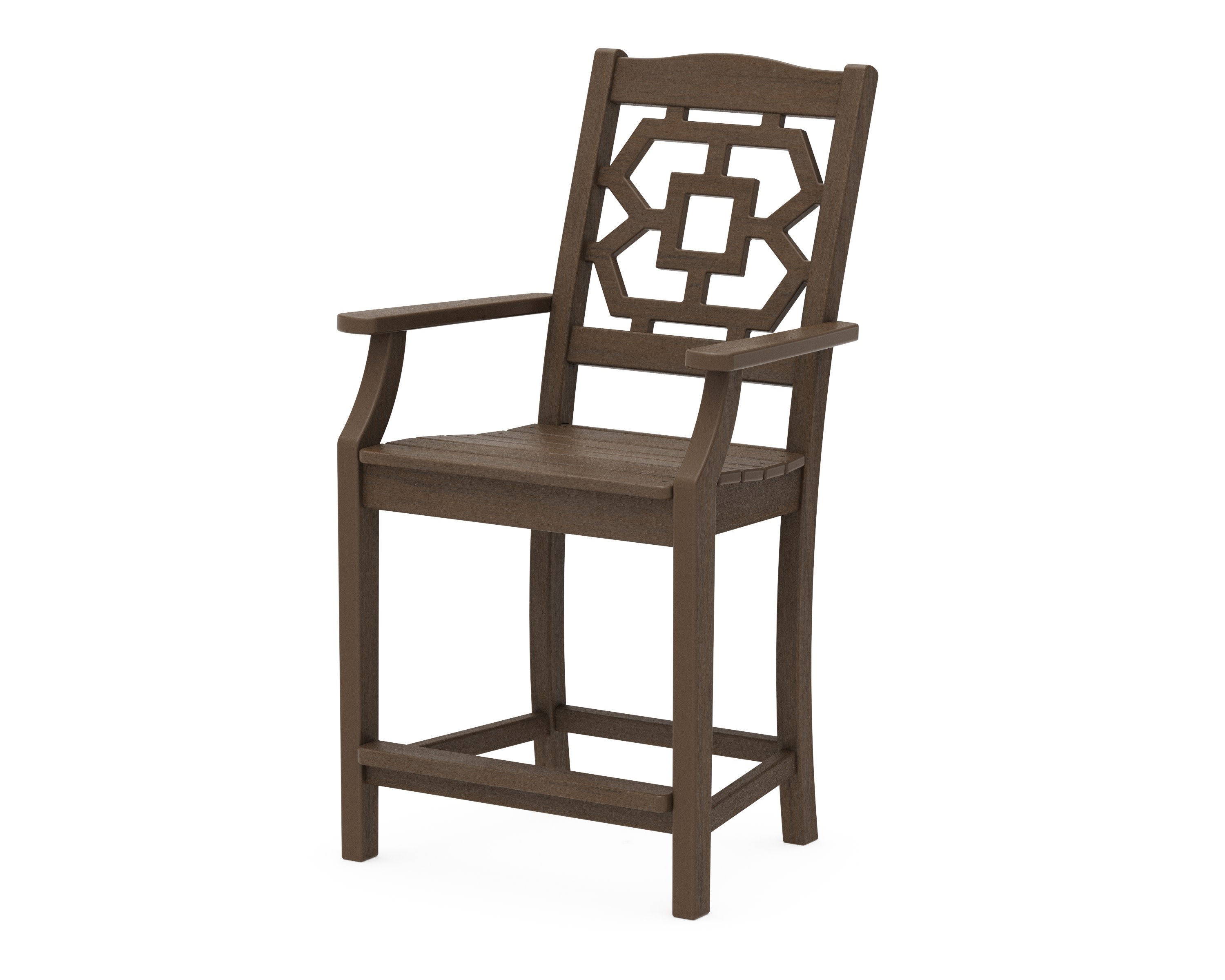 Chinoiserie Counter Arm Chair in Kona