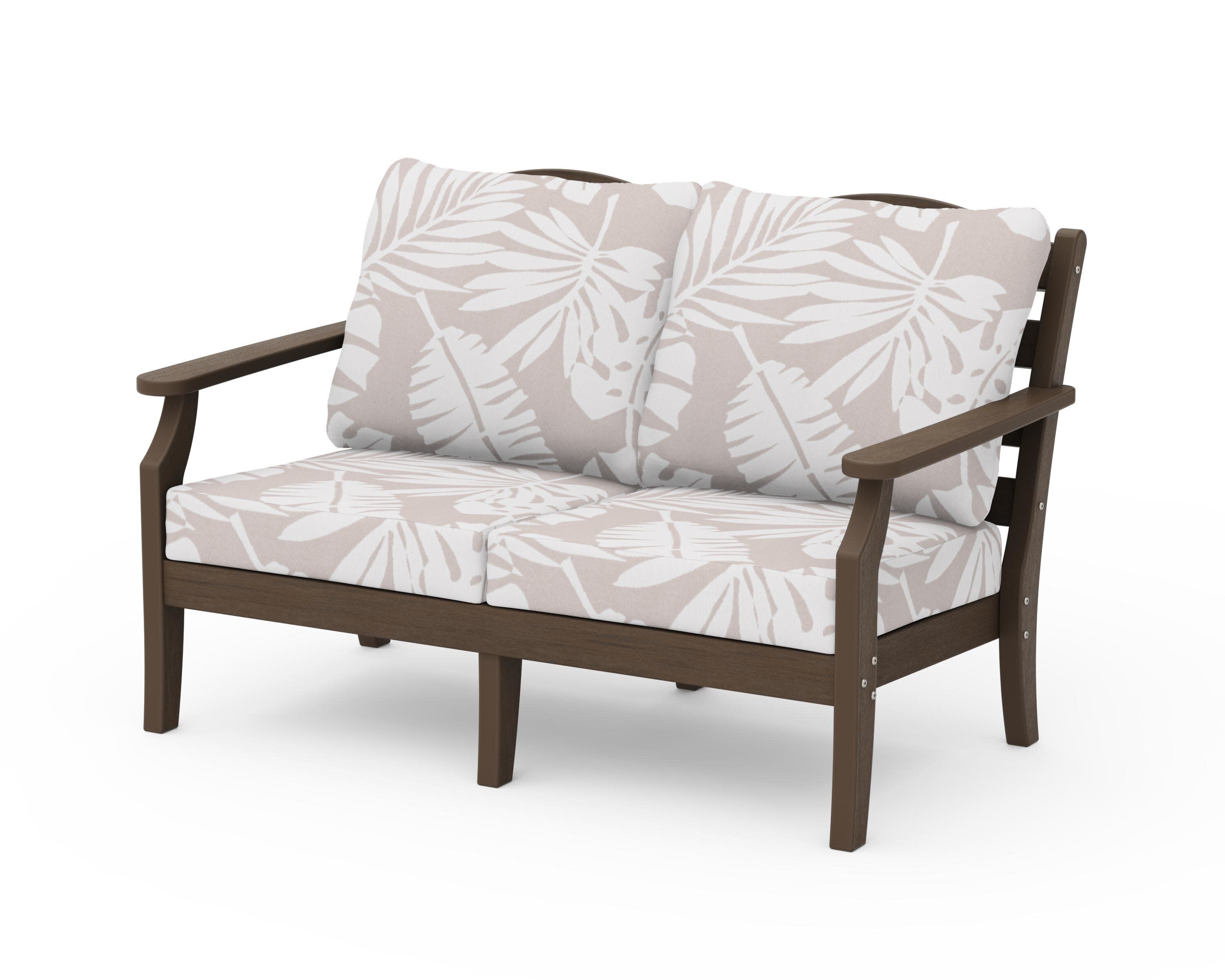 Savannah Deep Seating Loveseat in Kona / Leaf Dune Burlap