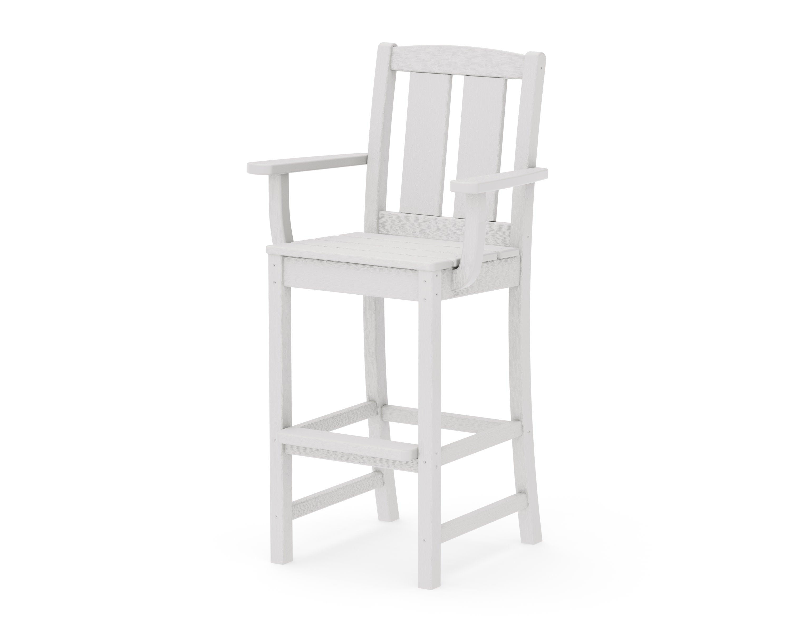 Mission Bar Arm Chair in Vintage White
