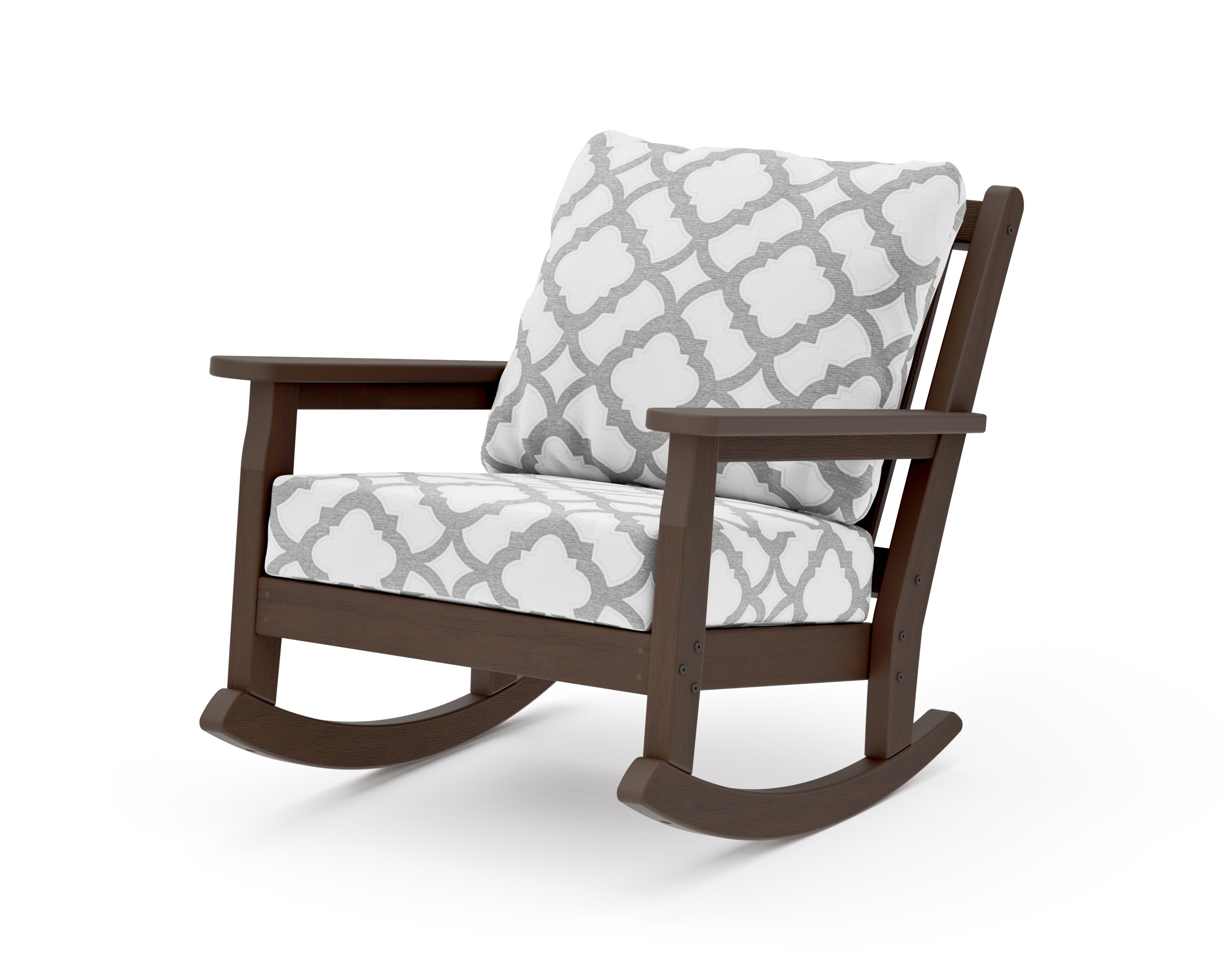 Chippendale Deep Seating Rocking Chair in Kona / Trellis Grey Mist