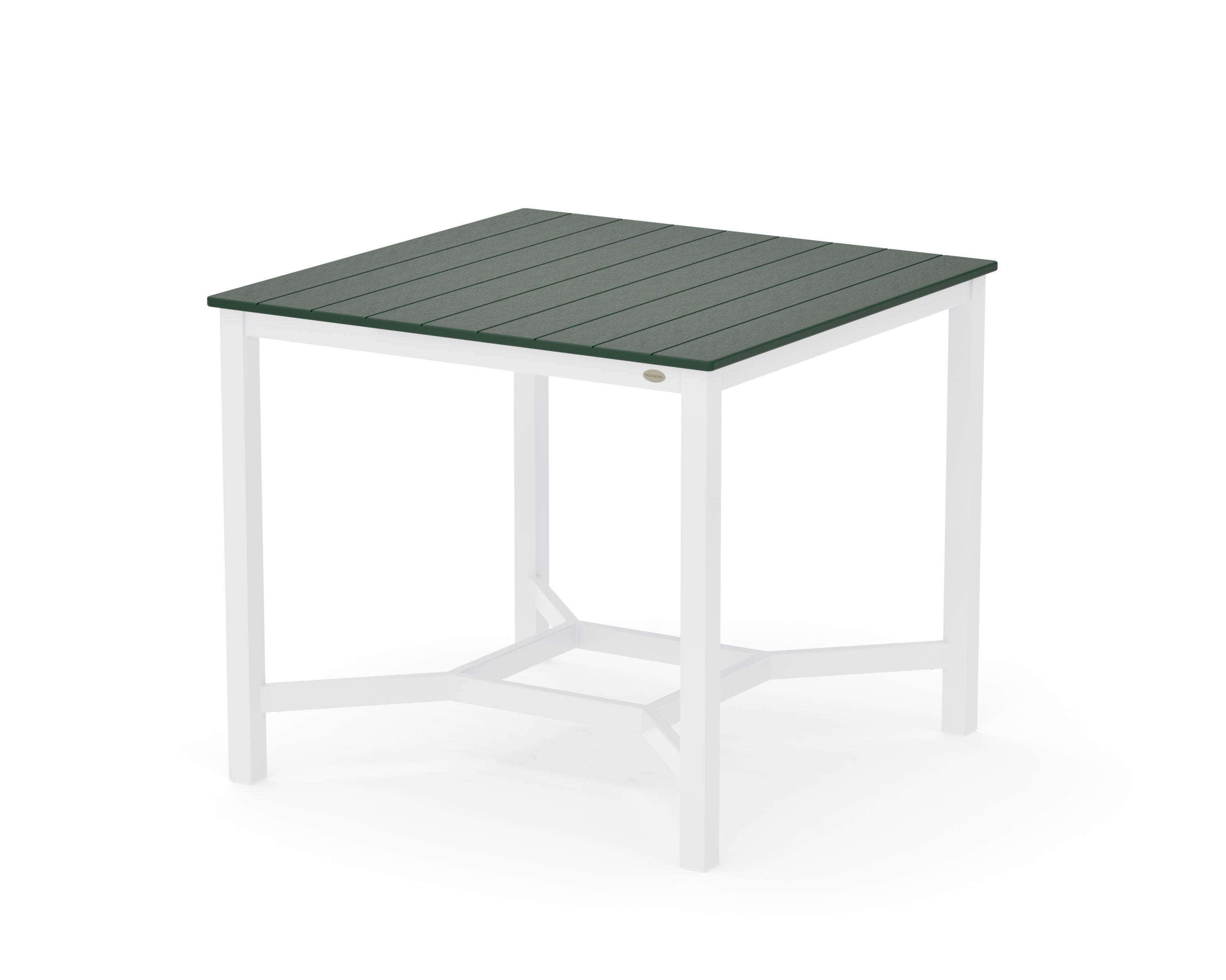Main Street 42 x 42 Counter Table in White / Green
