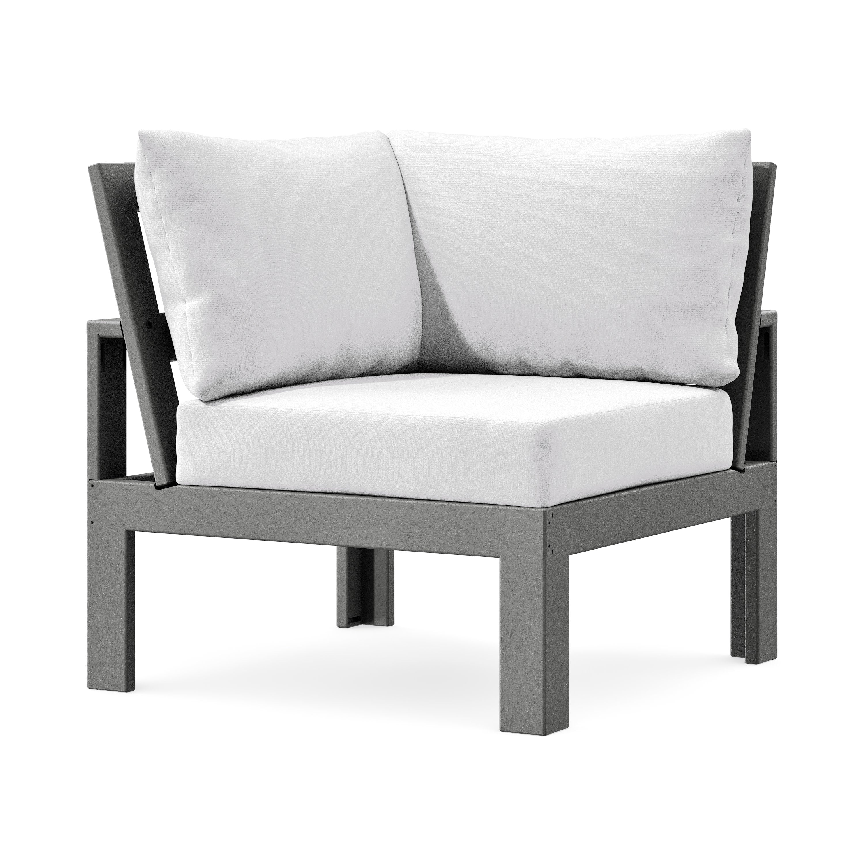 Modular Corner Chair in Slate Grey / Natural