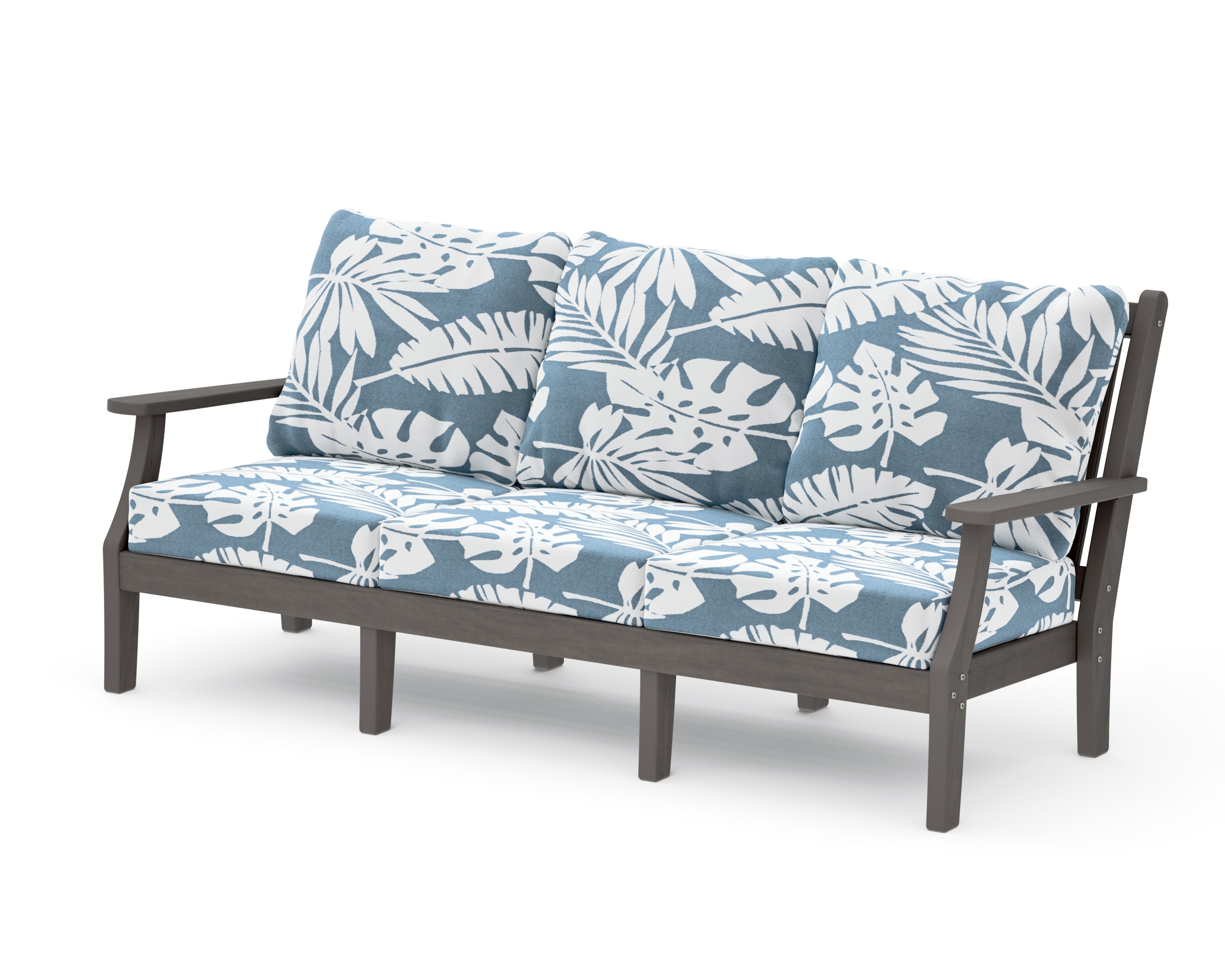 Wovendale Deep Seating Sofa in Driftwood / Leaf Sky Blue