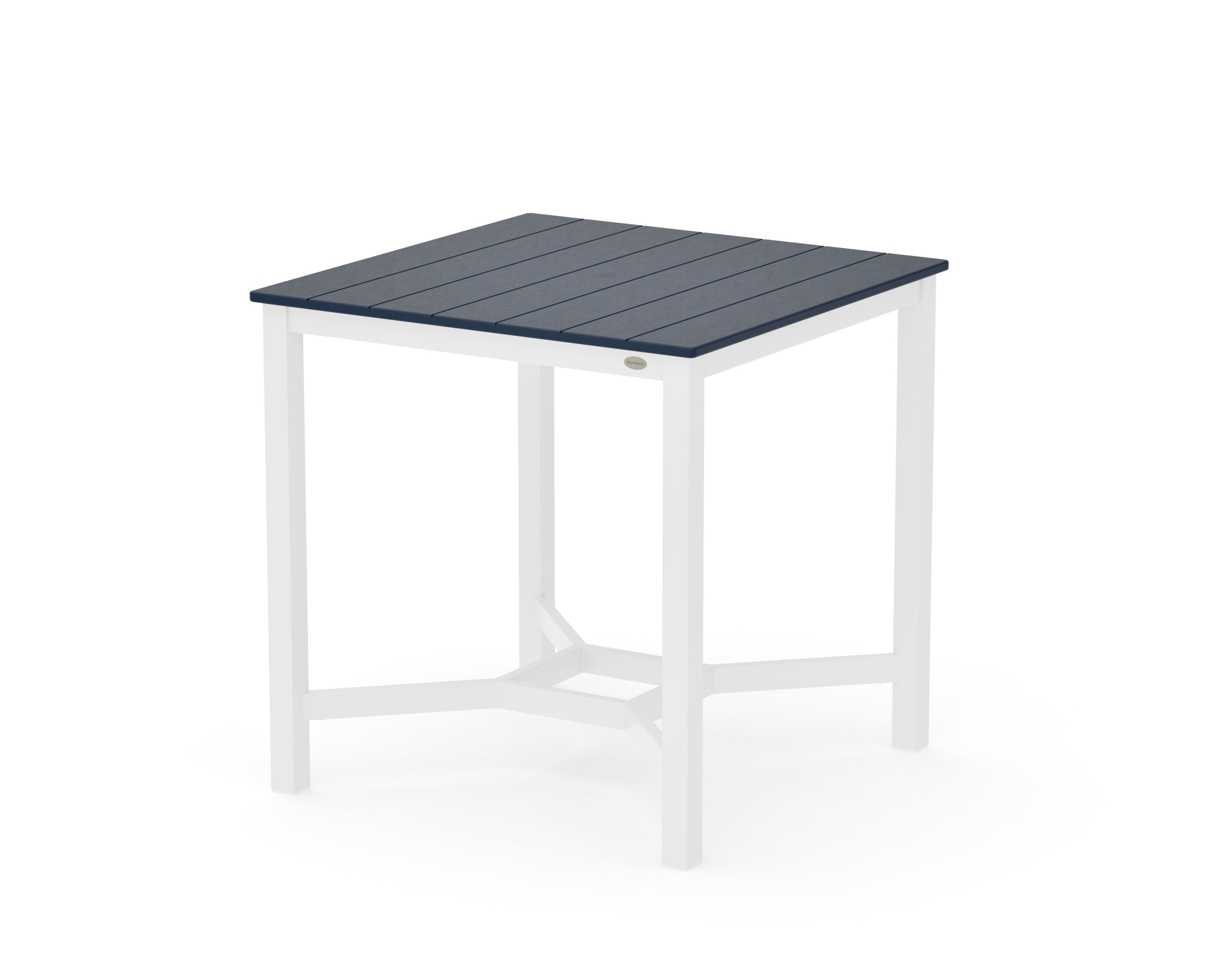 Main Street 36 x 36 Counter Table in White / Navy