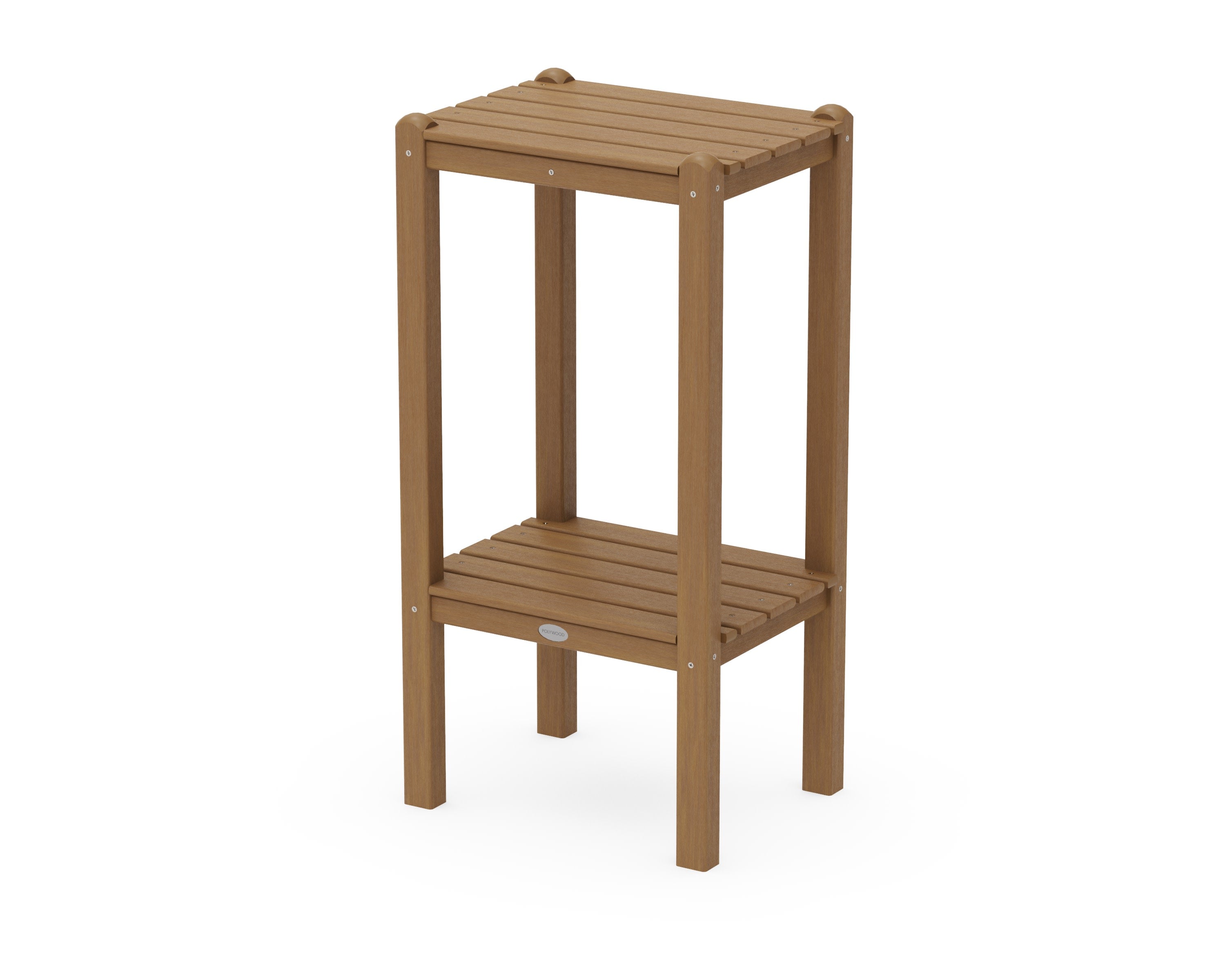 Two Shelf Bar Side Table in Natural