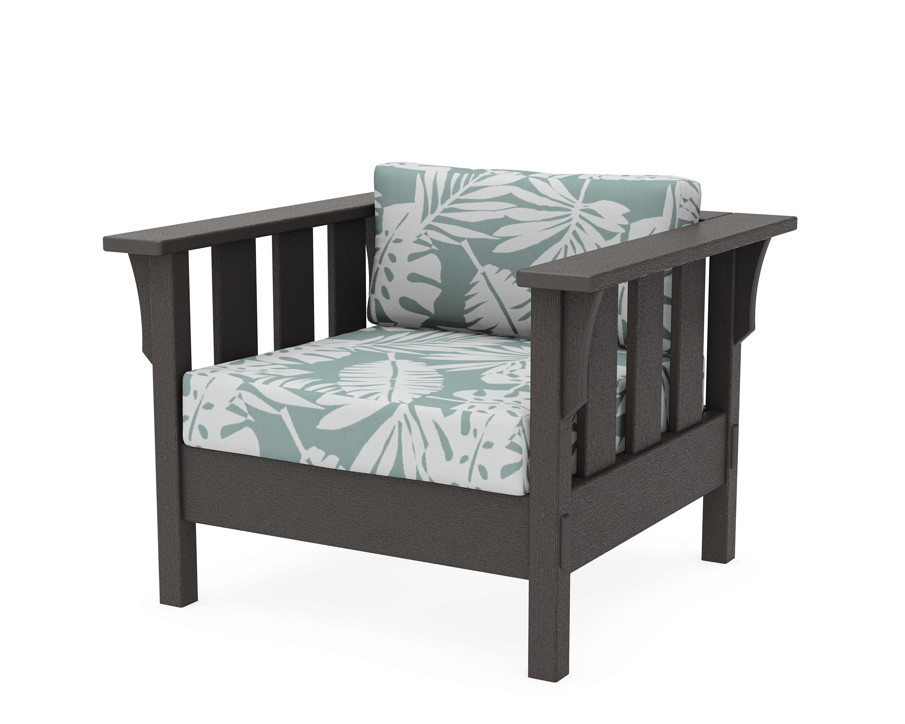 Acadia Deep Seating Chair in Vintage Coffee / Leaf Glacier Spa