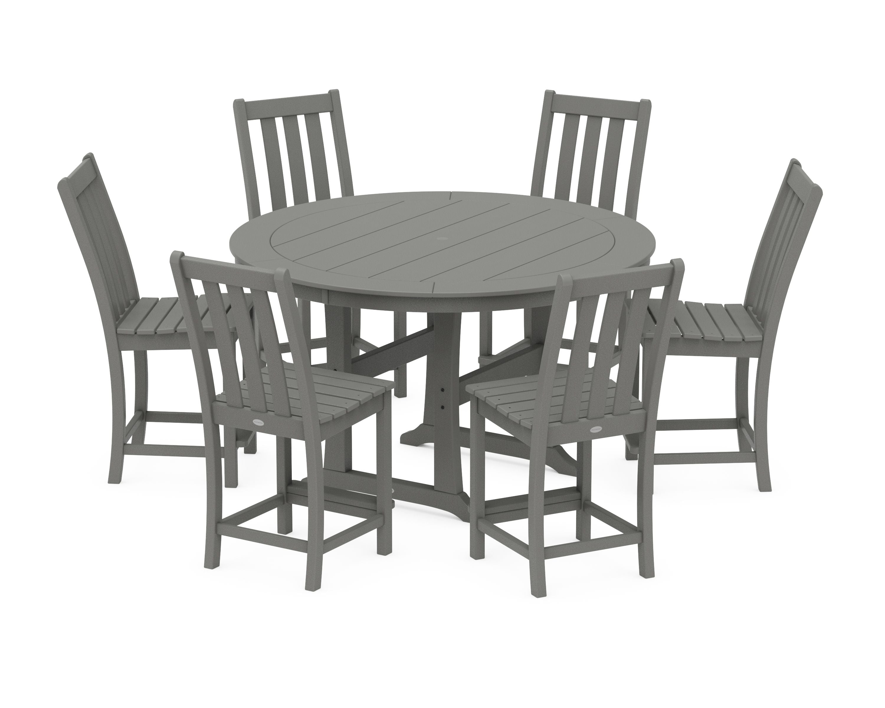 Vineyard 7-Piece Side Chair Round Counter Set