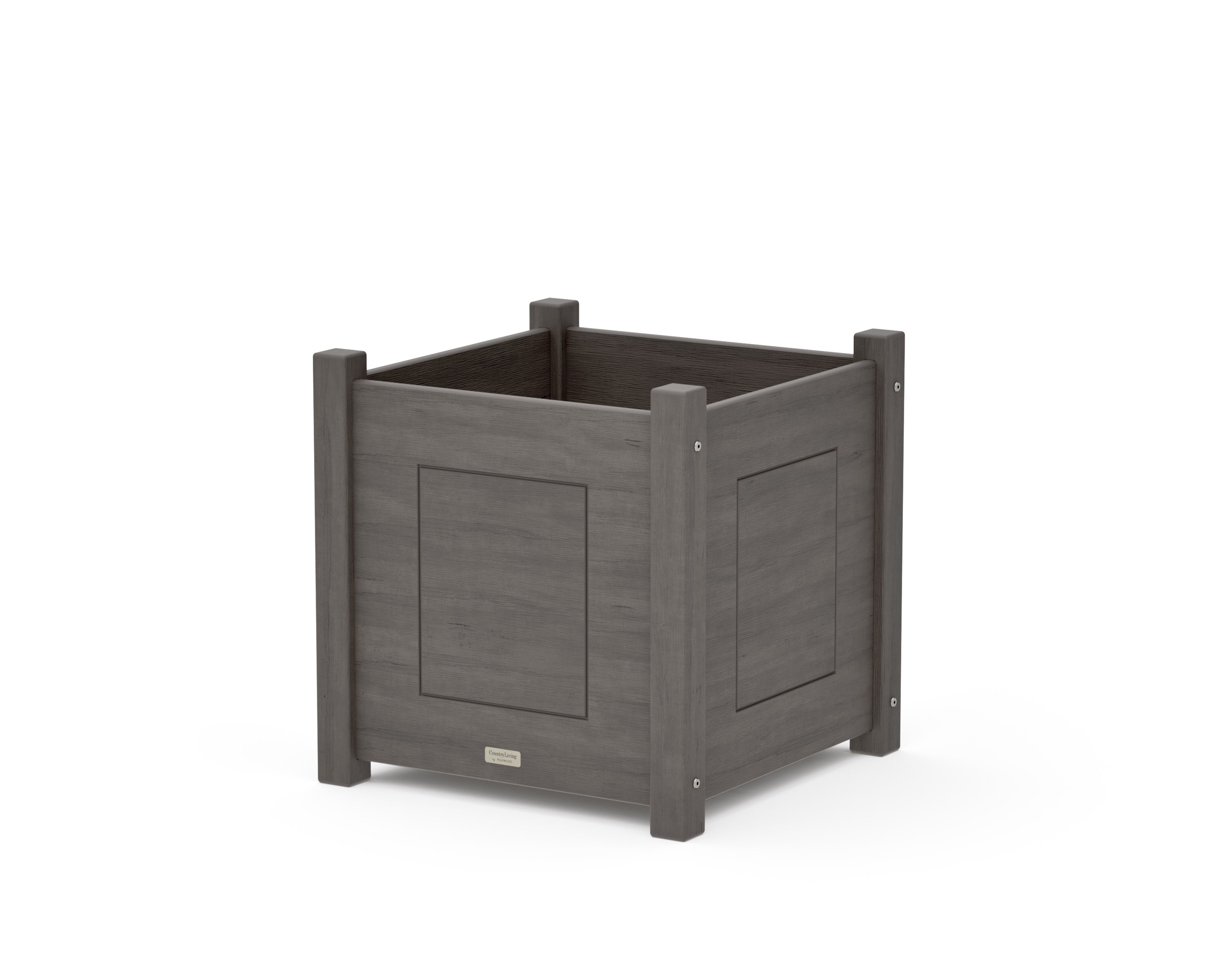 Country Living Large Square Planter Box in Driftwood