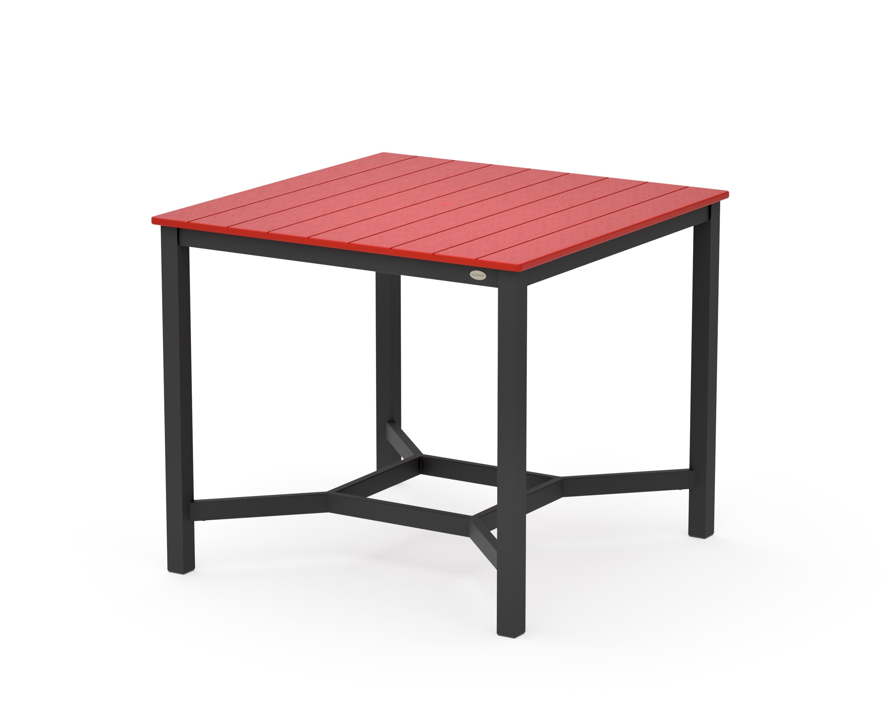 Main Street 42 x 42 Counter Table in Black / Sunset Red