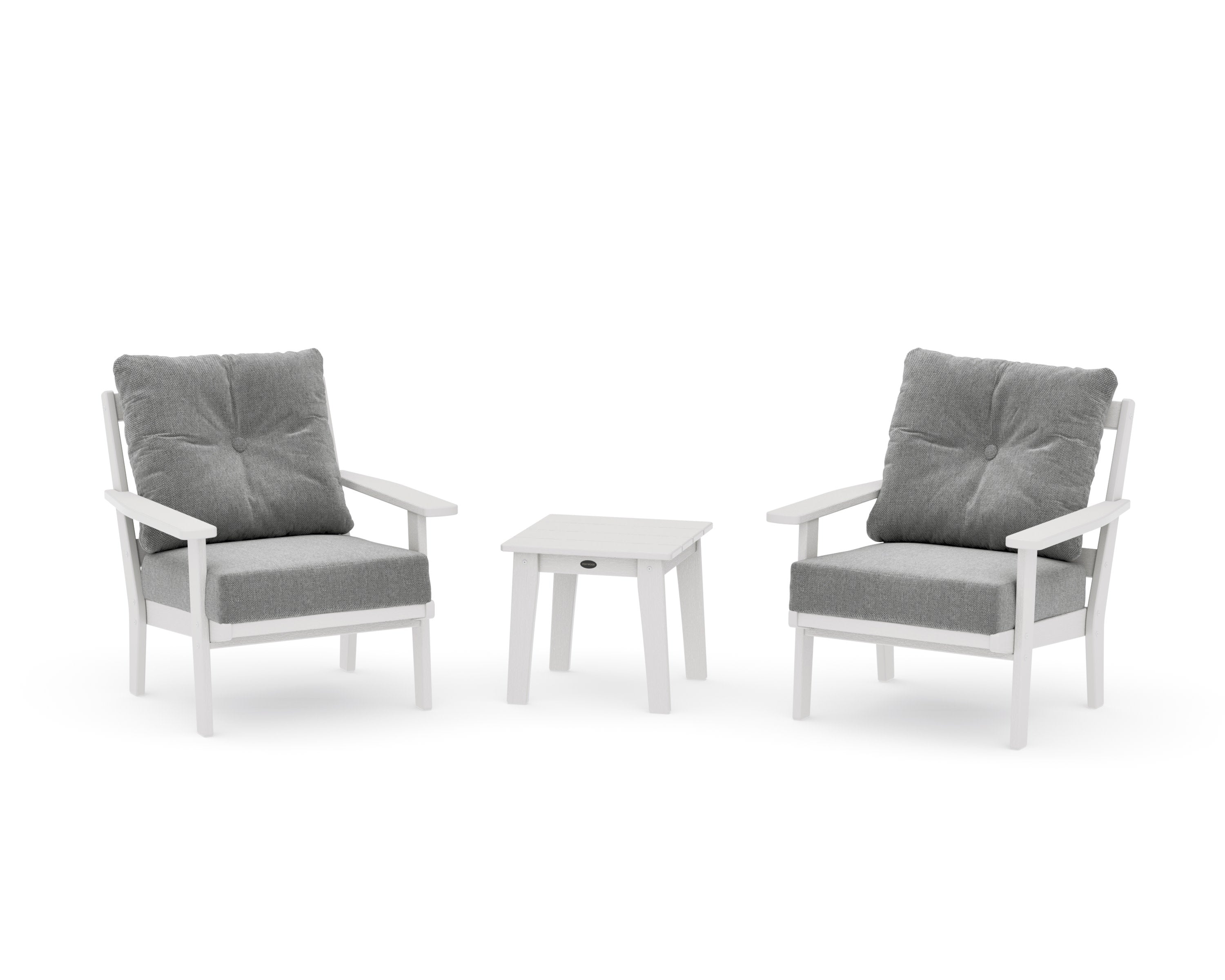 Oxford 3-Piece Deep Seating Set in Vintage White / Grey Mist