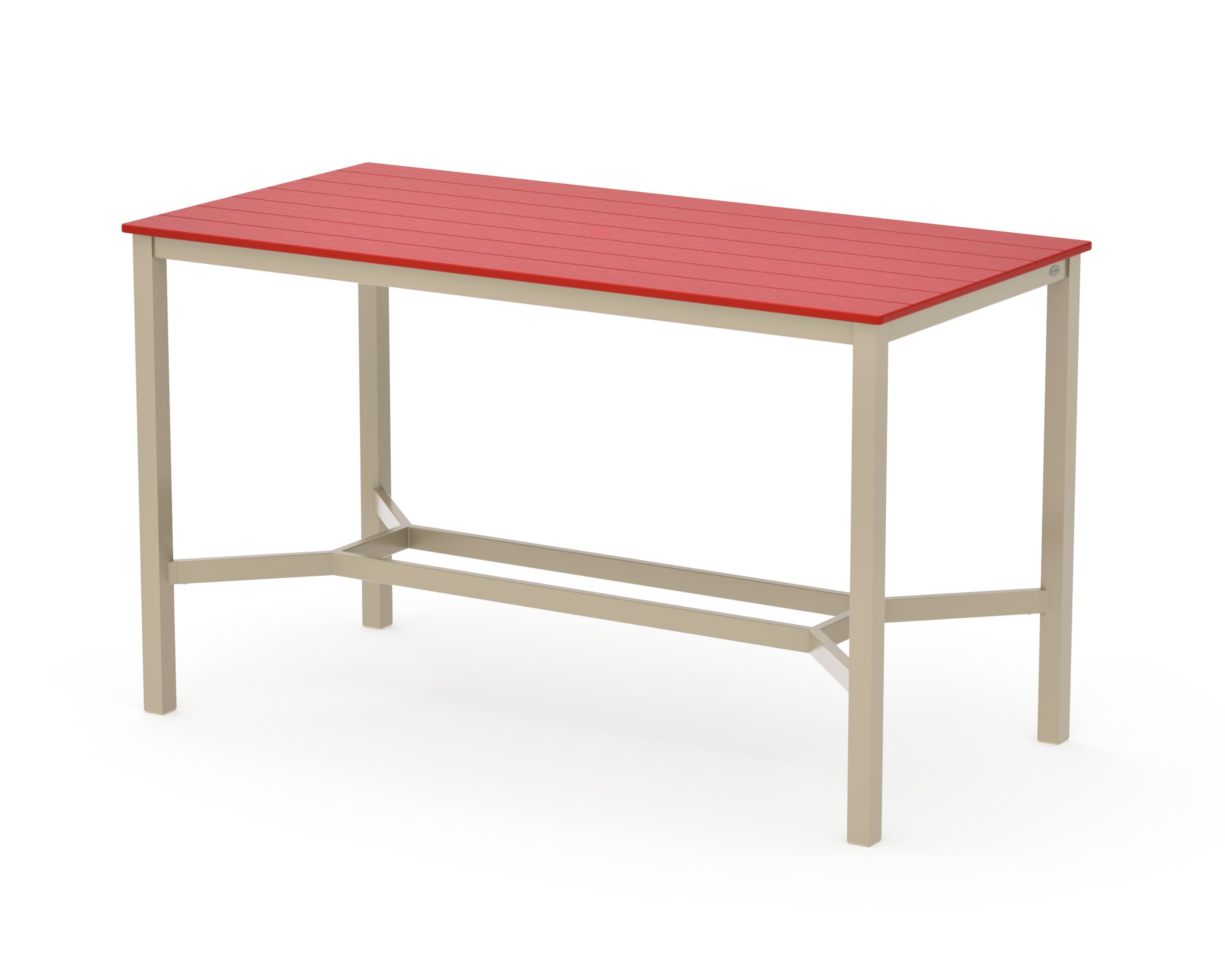Main Street 36 x 72 Bar Table in Sand / Sunset Red
