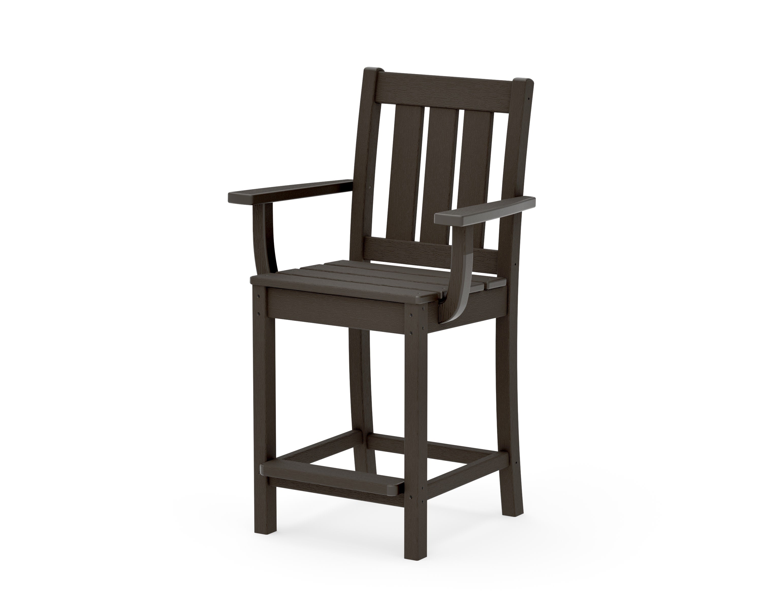 Oxford Counter Arm Chair in Vintage Coffee