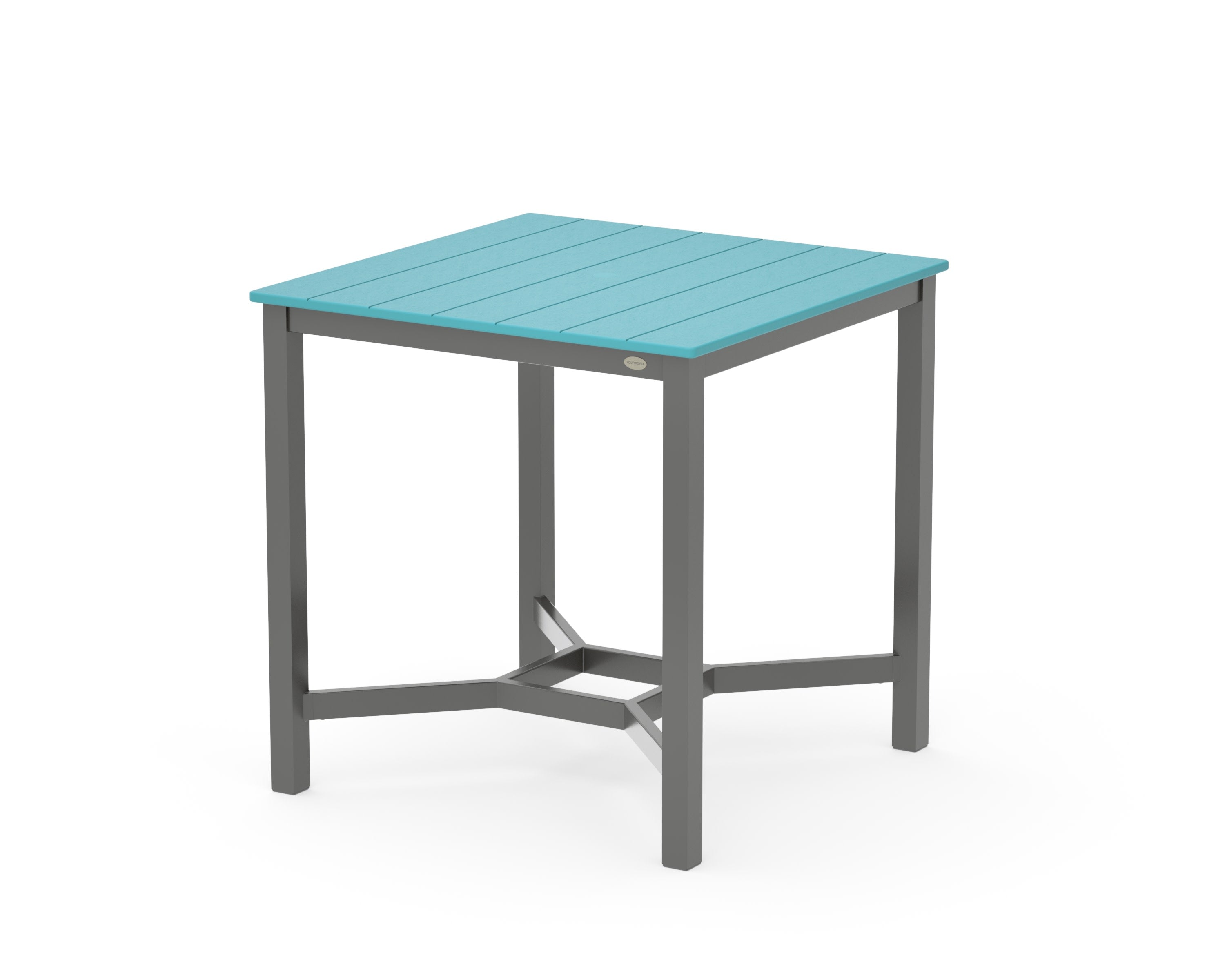Main Street 36 x 36 Counter Table in Charcoal / Aruba