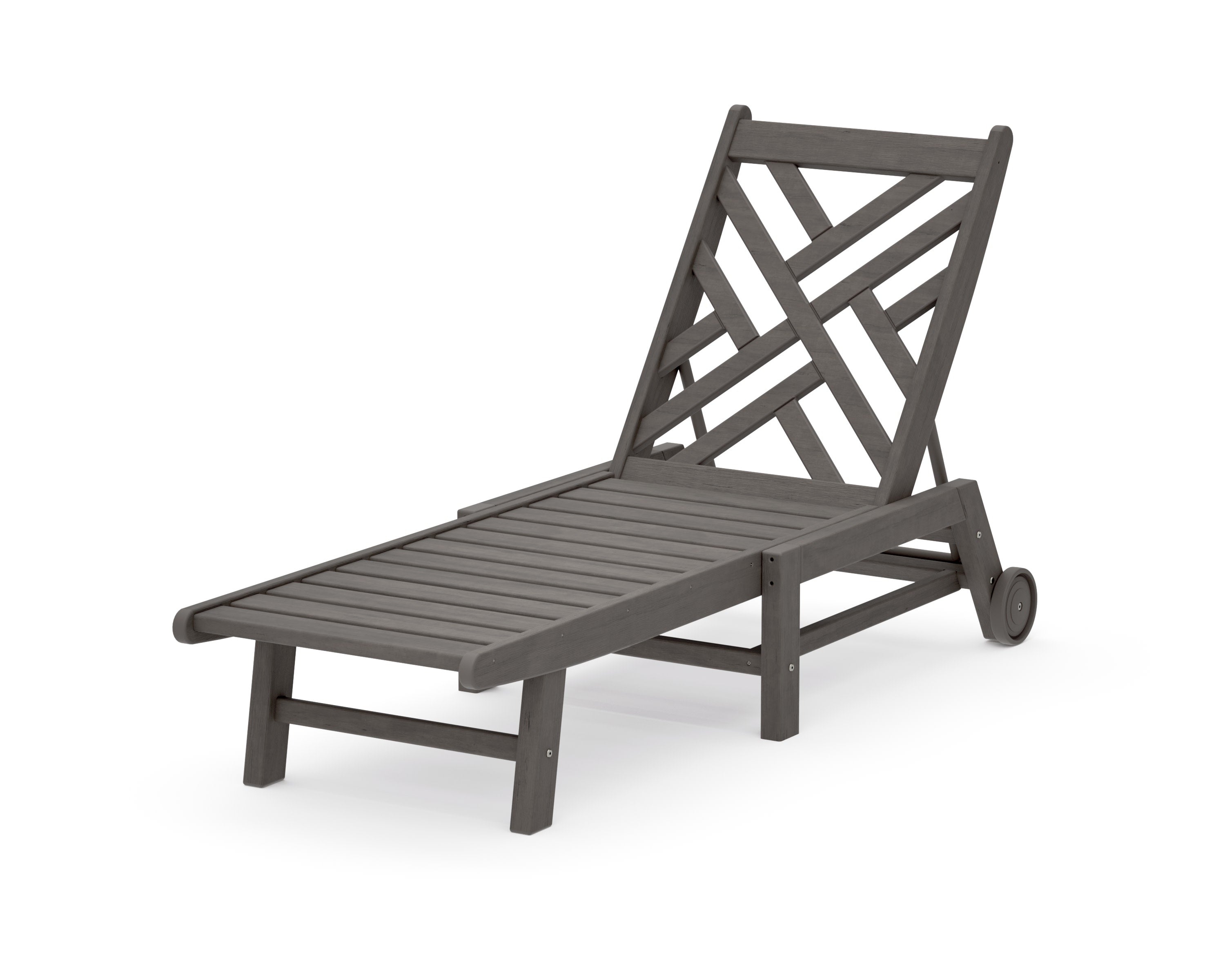 Chippendale Chaise with Wheels in Driftwood