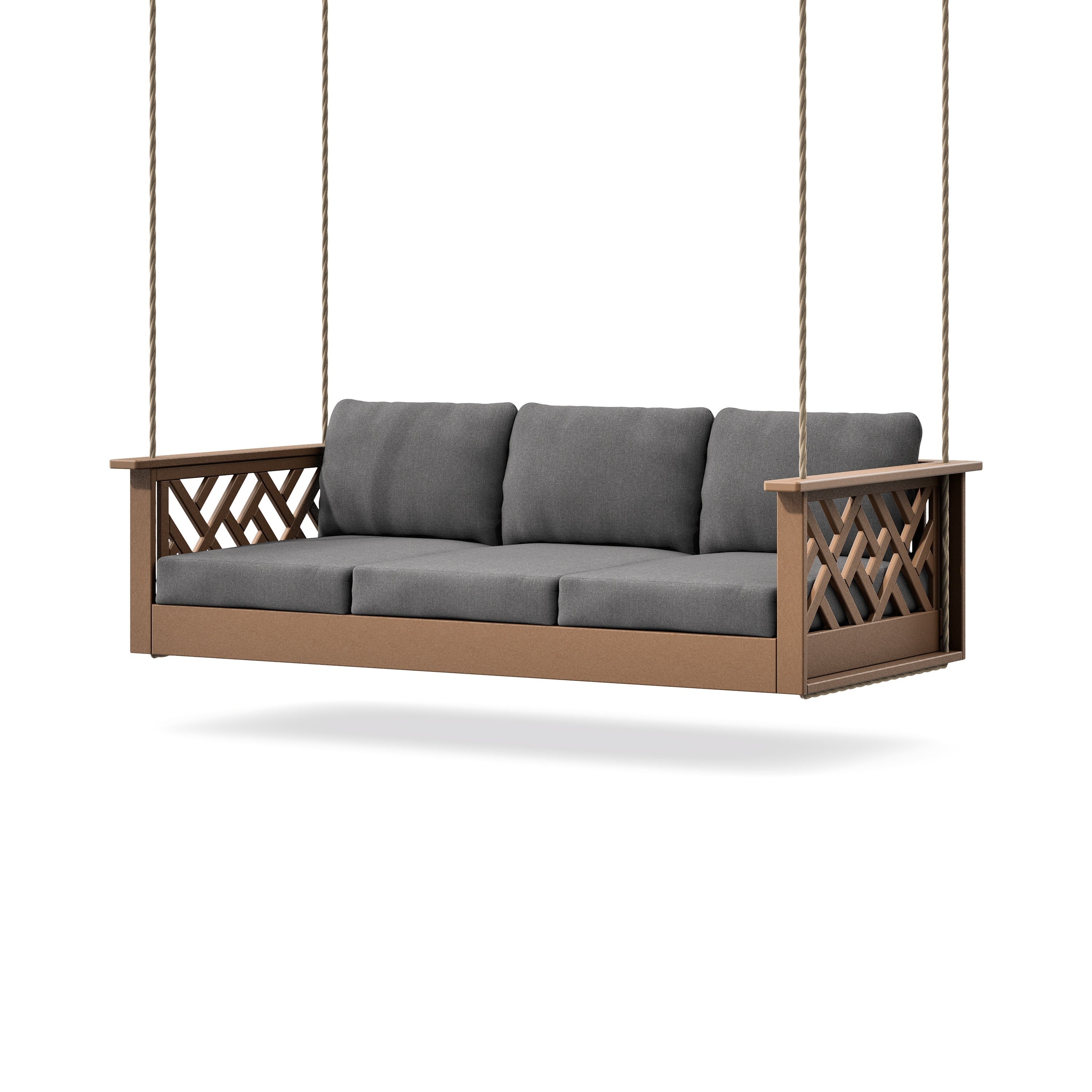 Chippendale Daybed Swing in Teak / Ash Charcoal