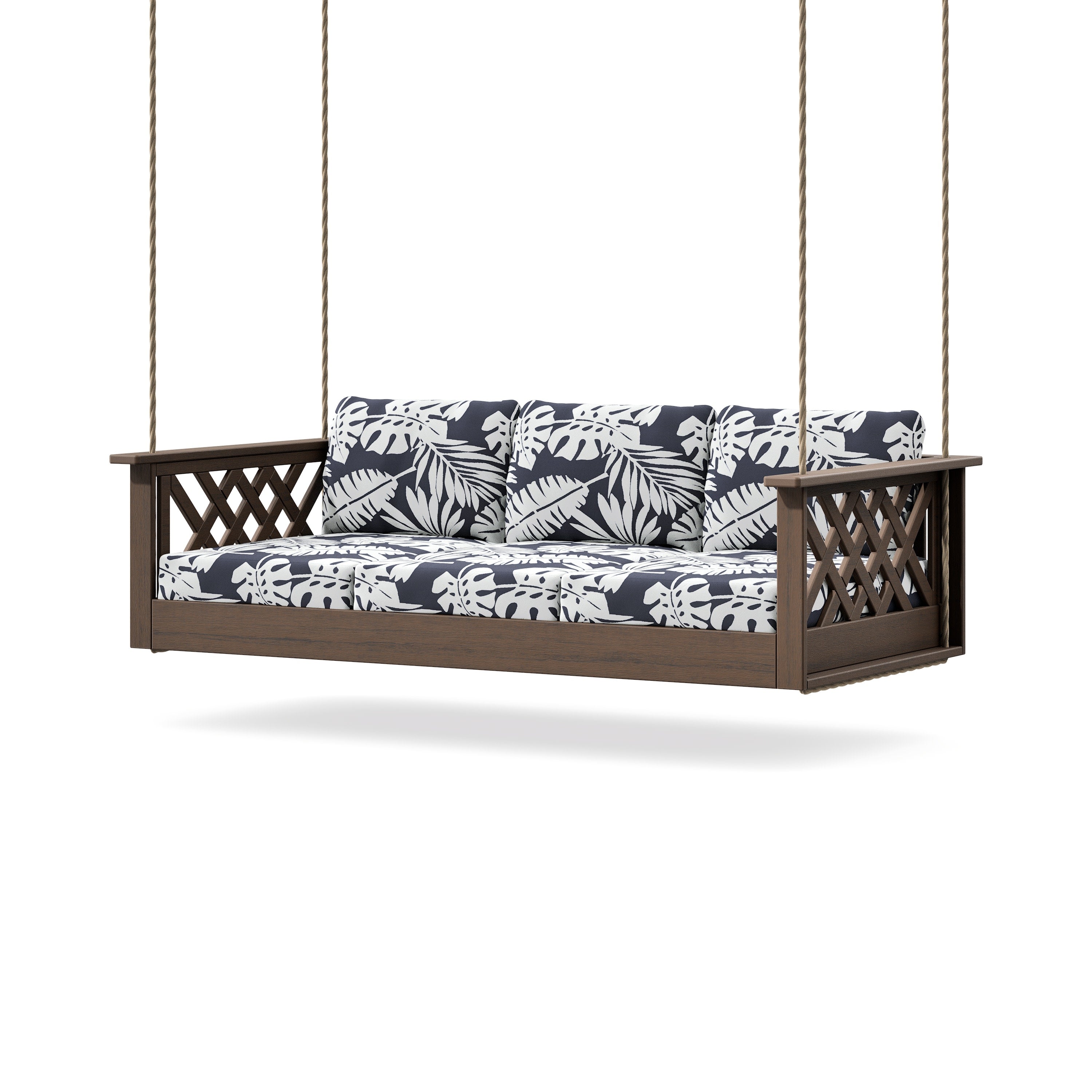 Wovendale Daybed Swing in Kona / Leaf Navy