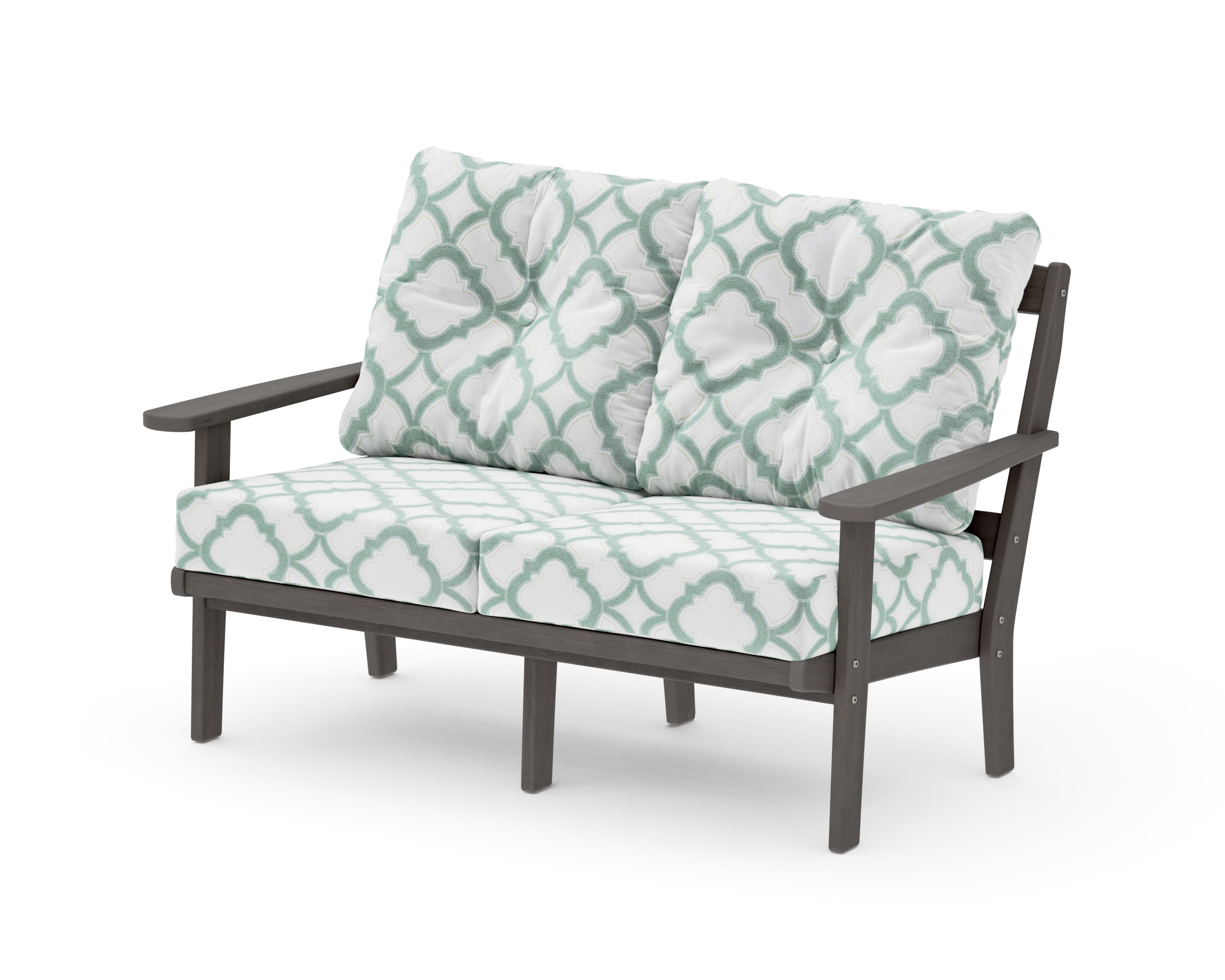 Mission Deep SeatingLoveseat in Driftwood / Trellis Glacier Spa