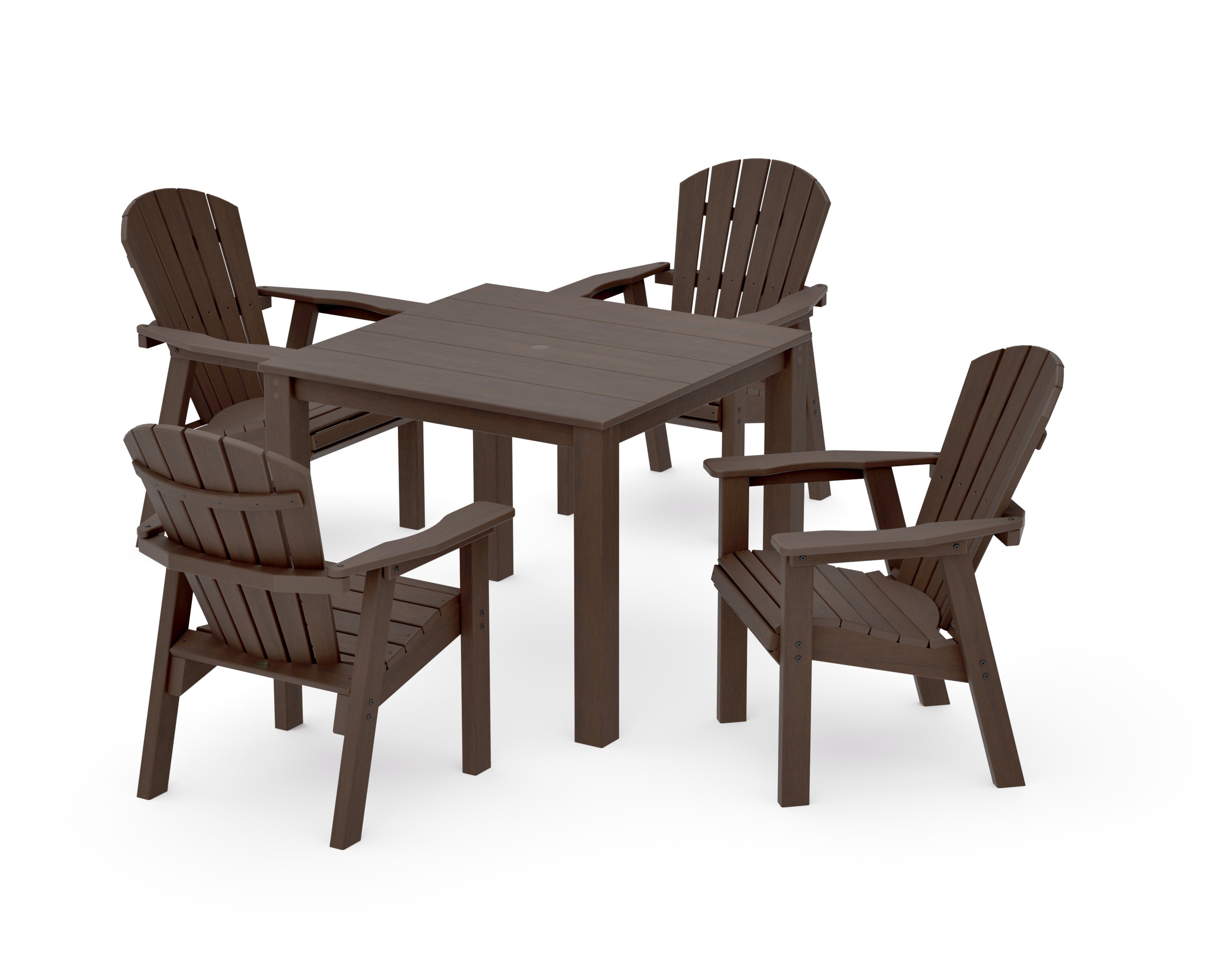 Seashell Coast 5-Piece Parsons Dining Set in Kona