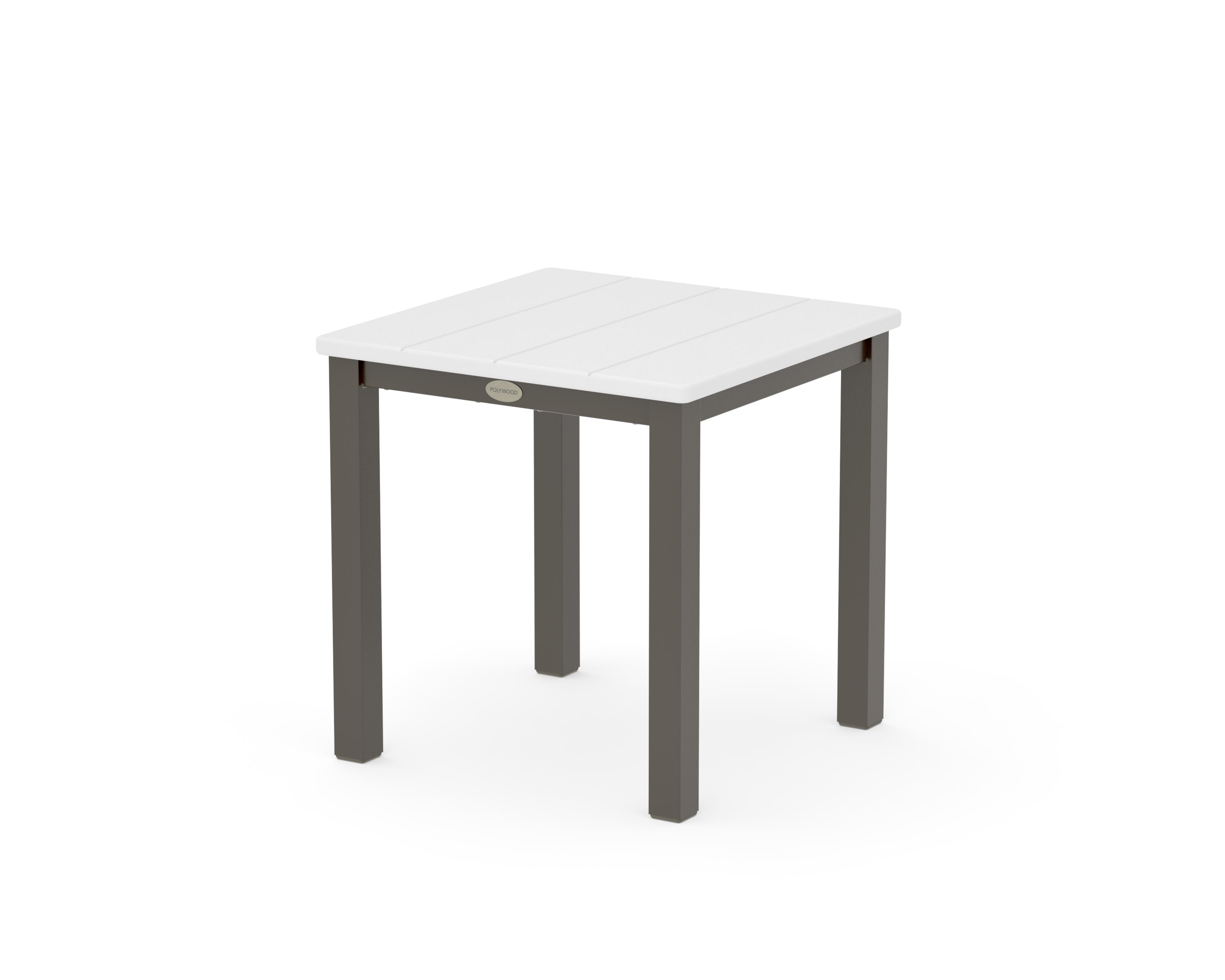 Main Street 18" Side Table in Bronze / White