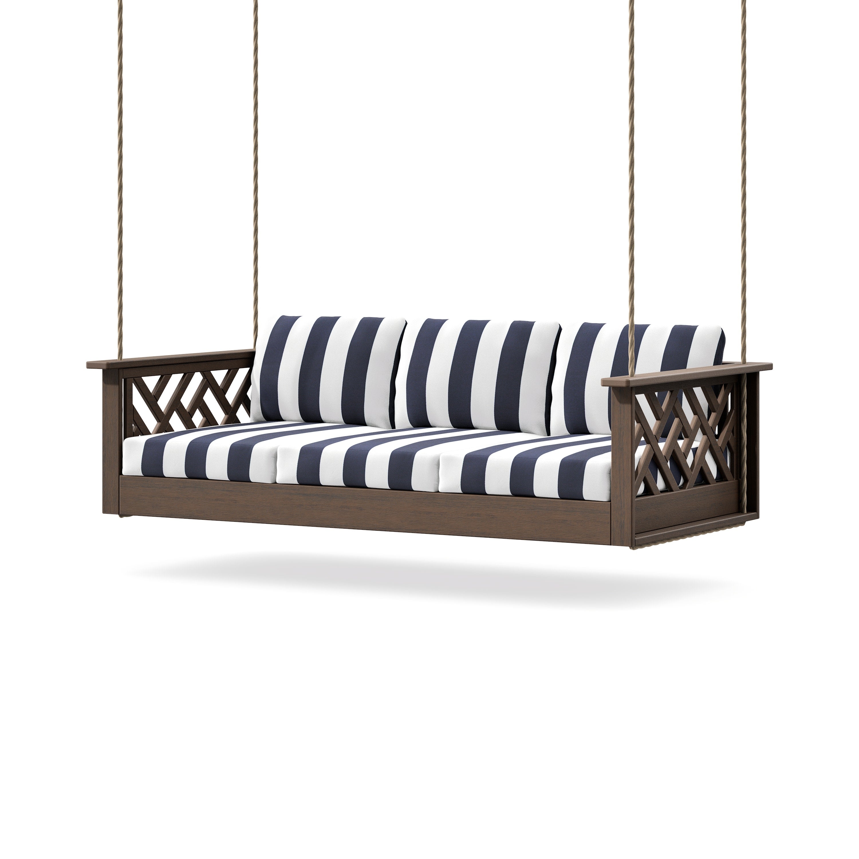 Chippendale Daybed Swing in Kona / Cabana Stripe Navy