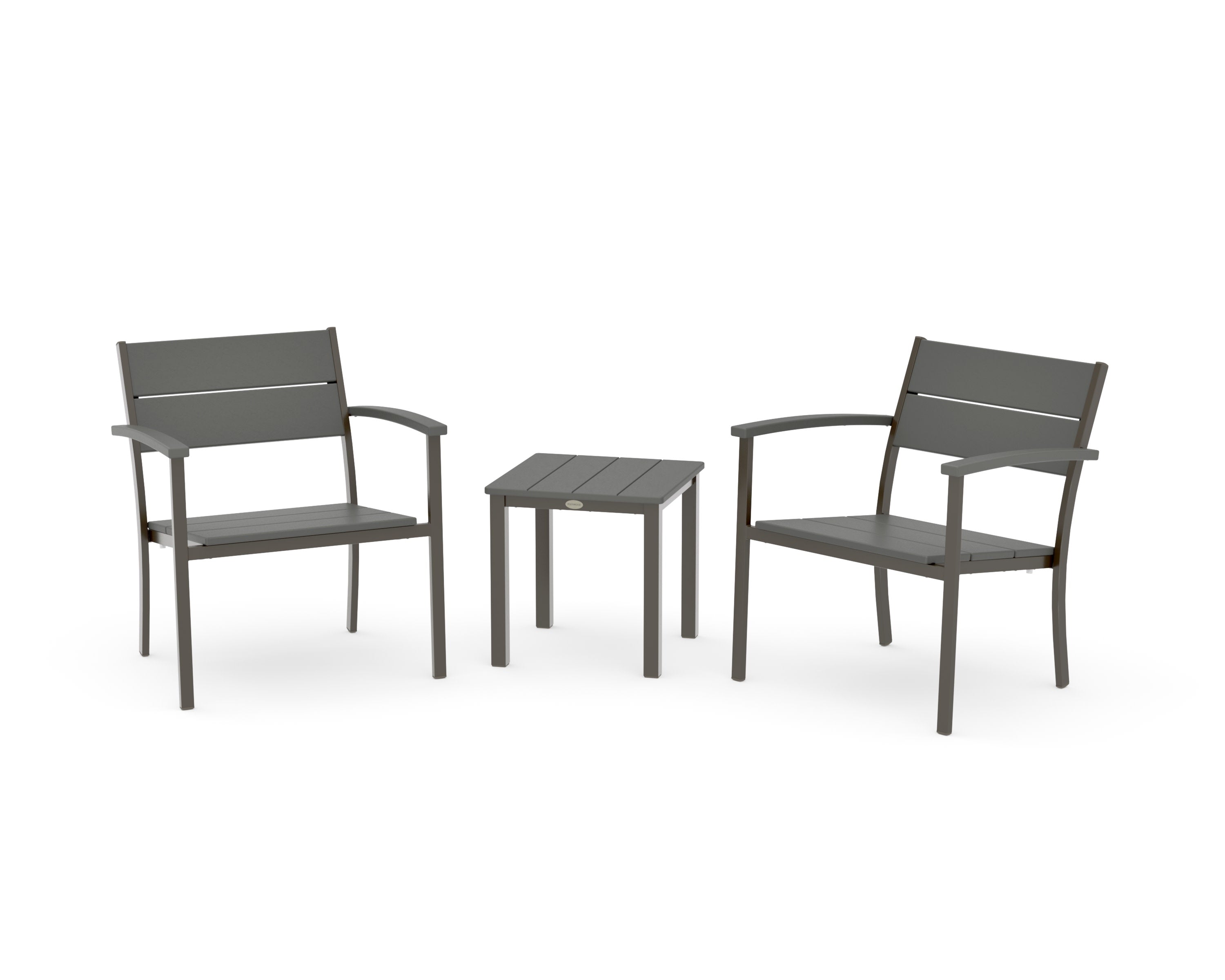 Main Street 3-Piece Lounge Chair Set in Bronze / Slate Grey