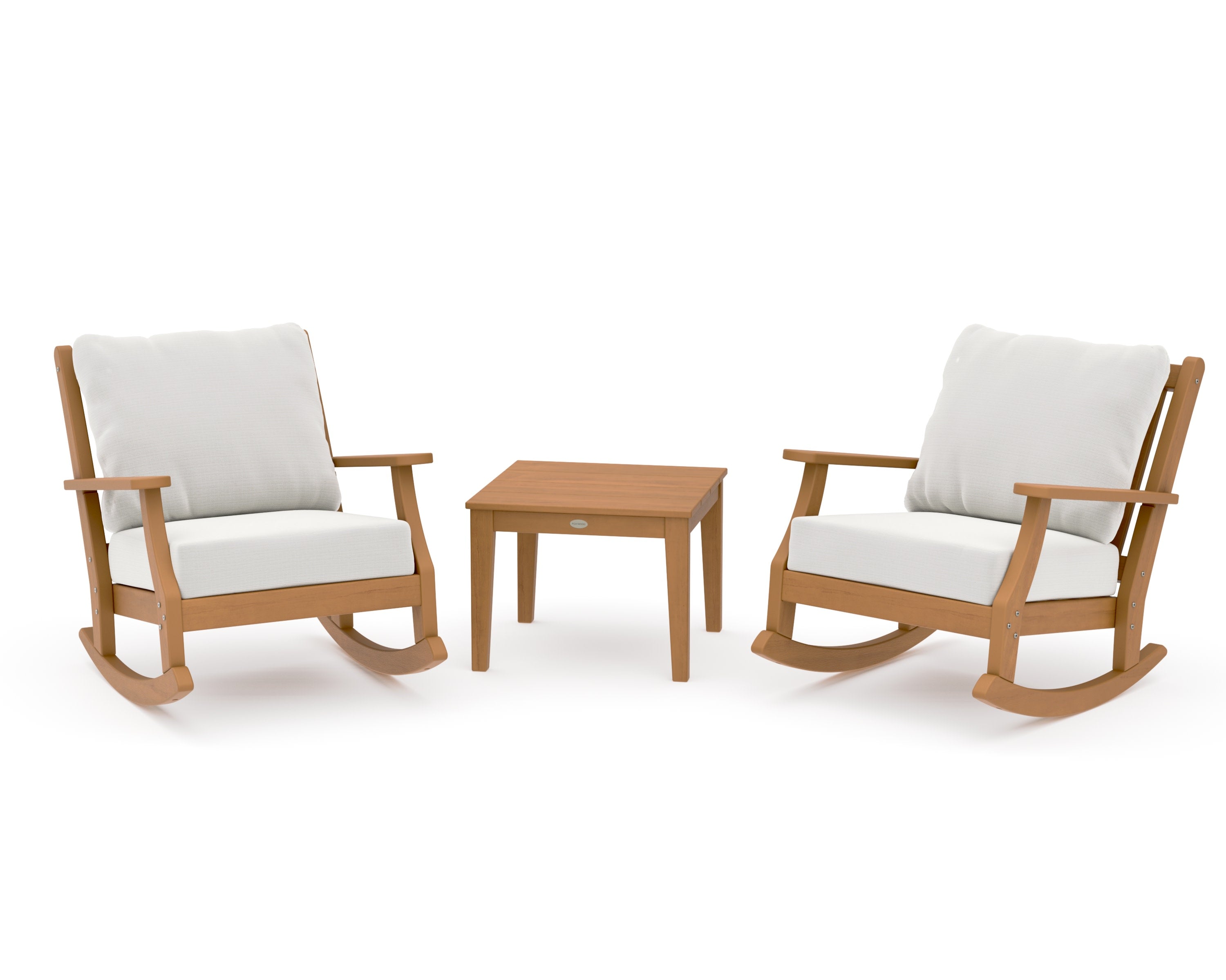 Wovendale 3-Piece Deep Seating Rocker Set in Natural / Natural Linen