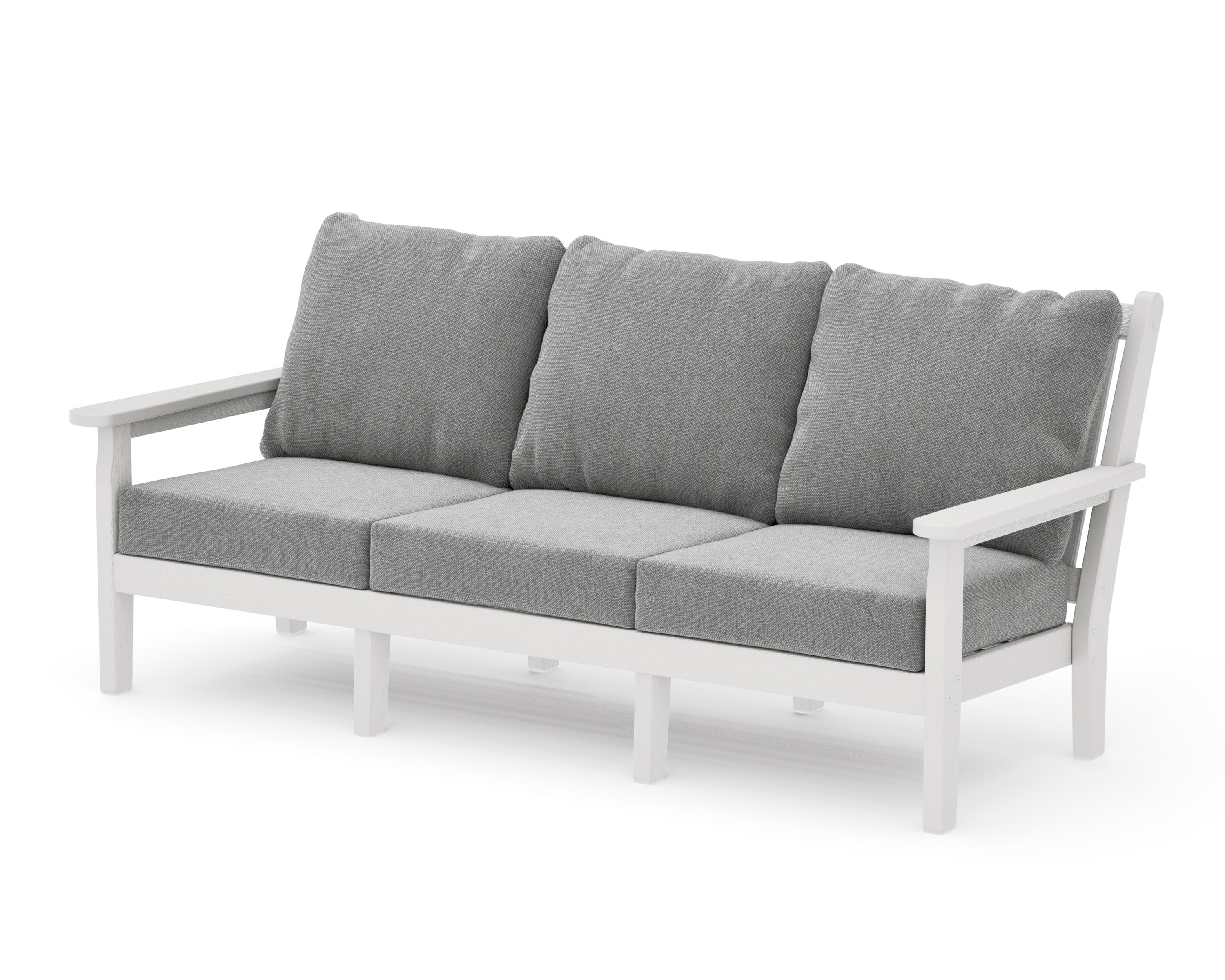 Chippendale Deep Seating Sofa in Vintage White / Grey Mist