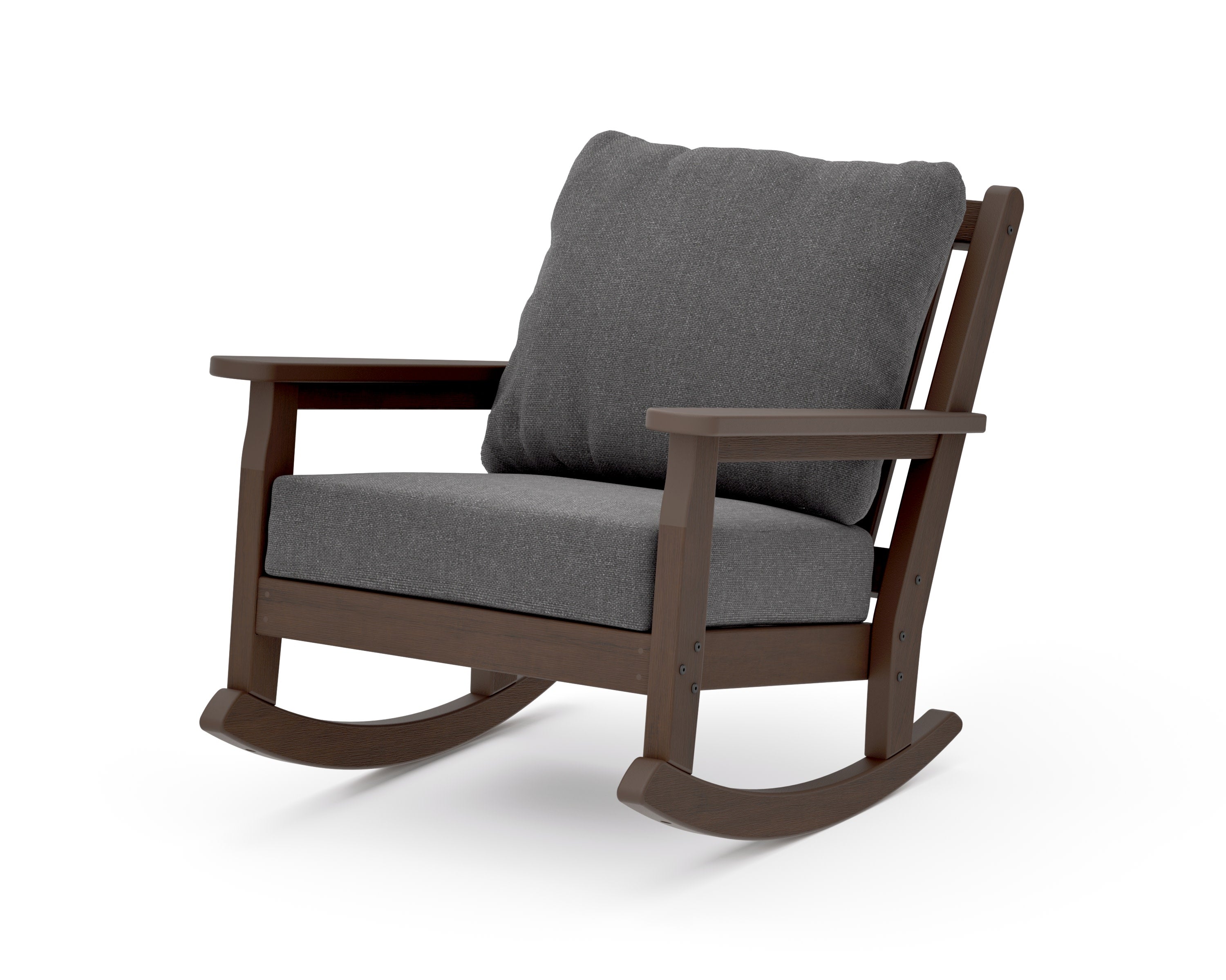 Chippendale Deep Seating Rocking Chair in Kona / Ash Charcoal