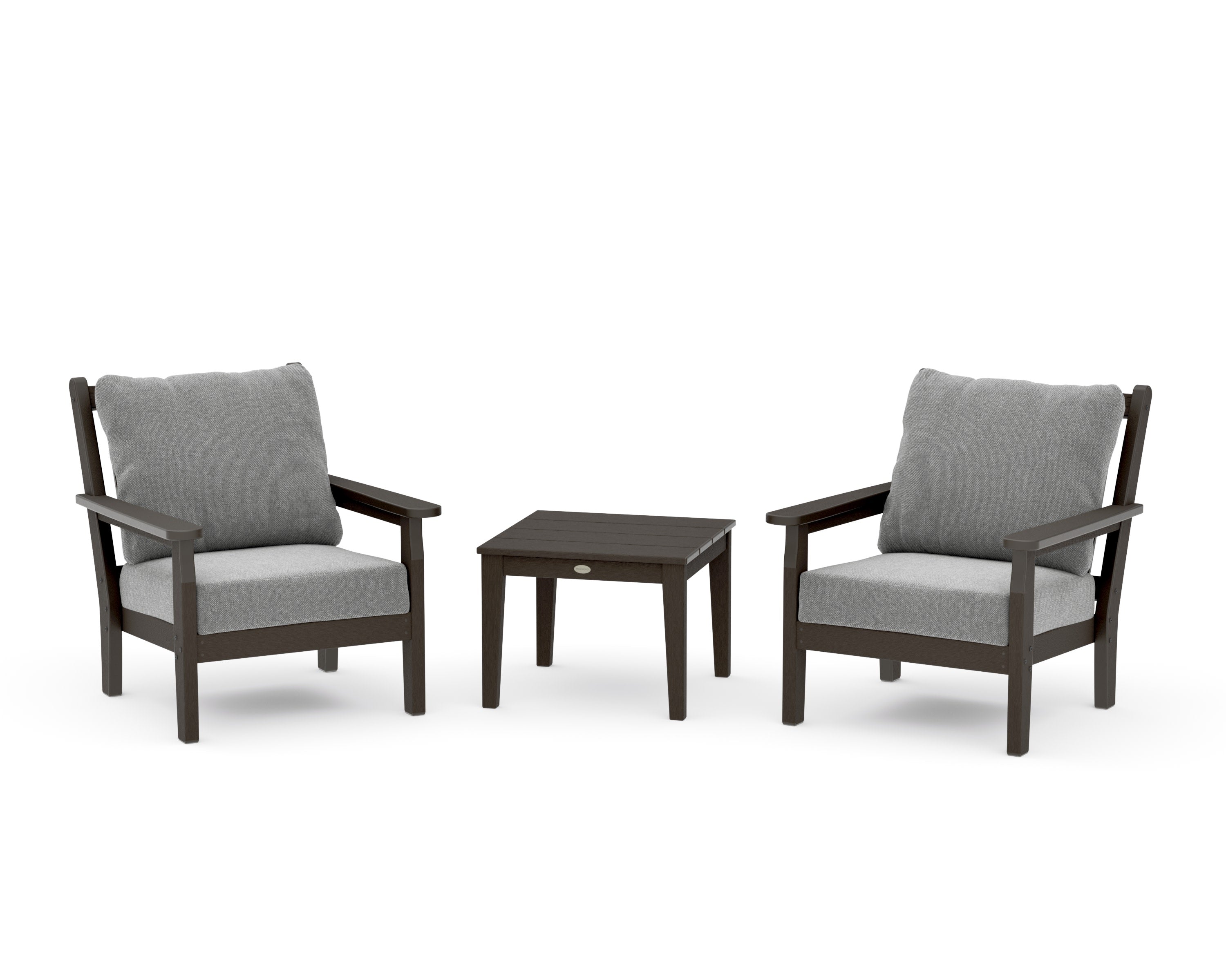 Chippendale 3-Piece Deep Seating Set in Vintage Coffee / Grey Mist