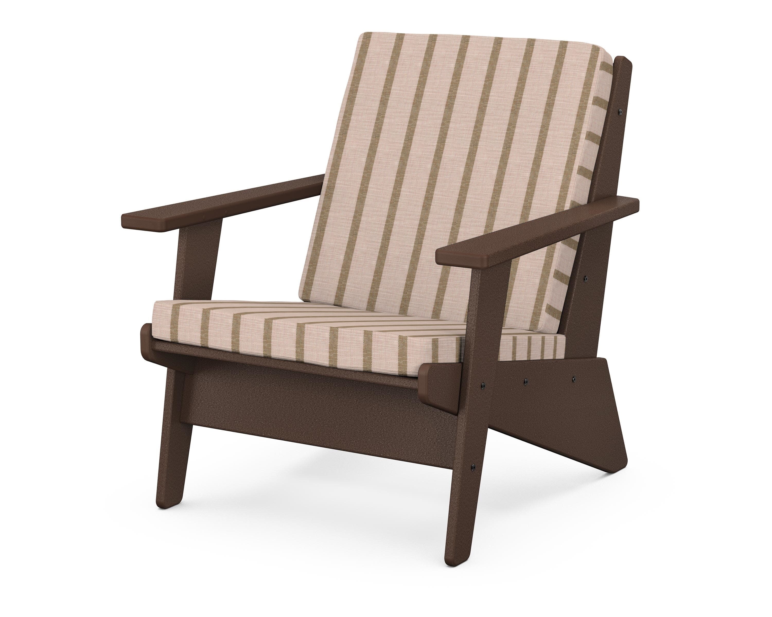 Riviera Modern Lounge Chair in Mahogany / Unwind Cameo