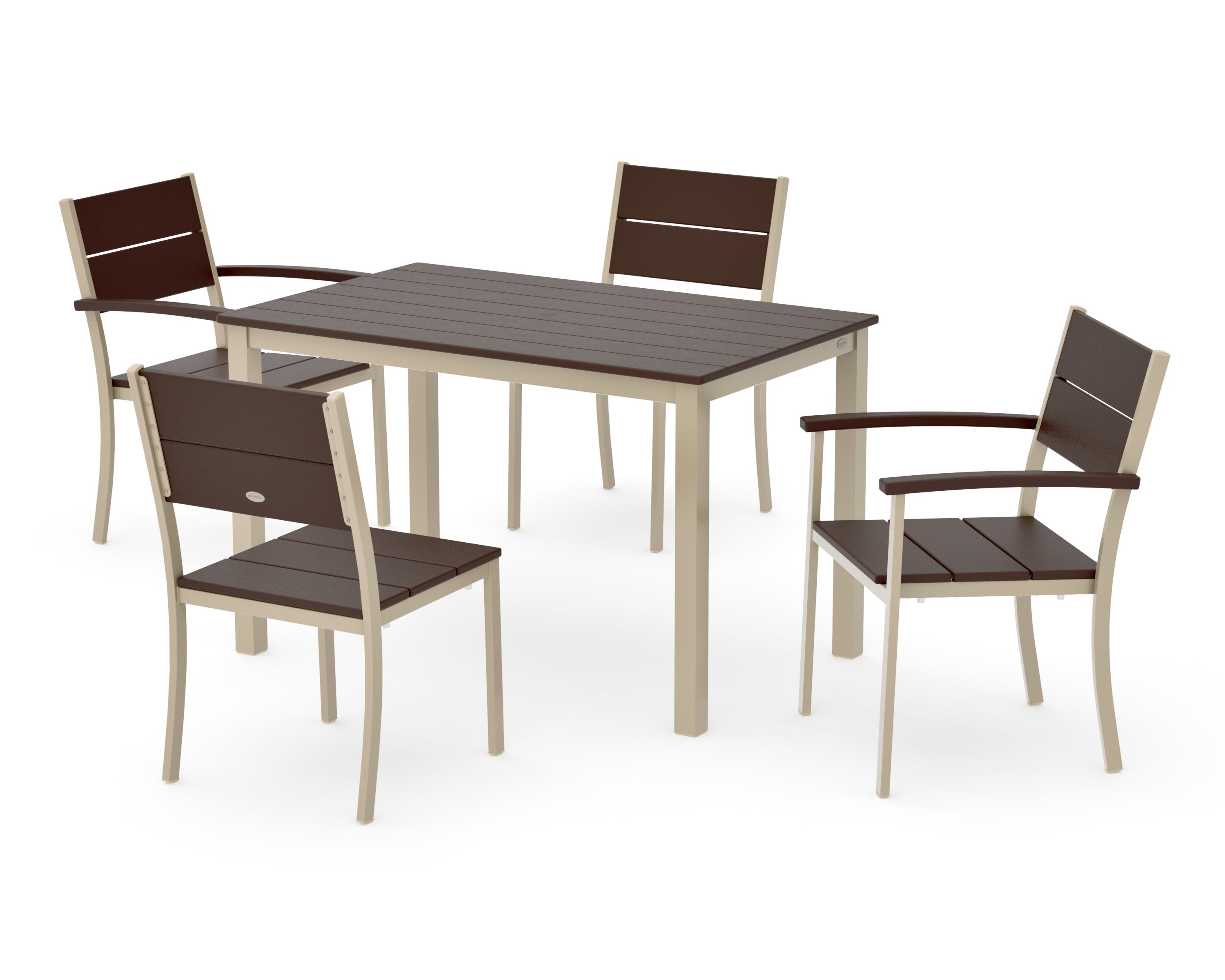Main Street 5-Piece Dining Set in Sand / Mahogany