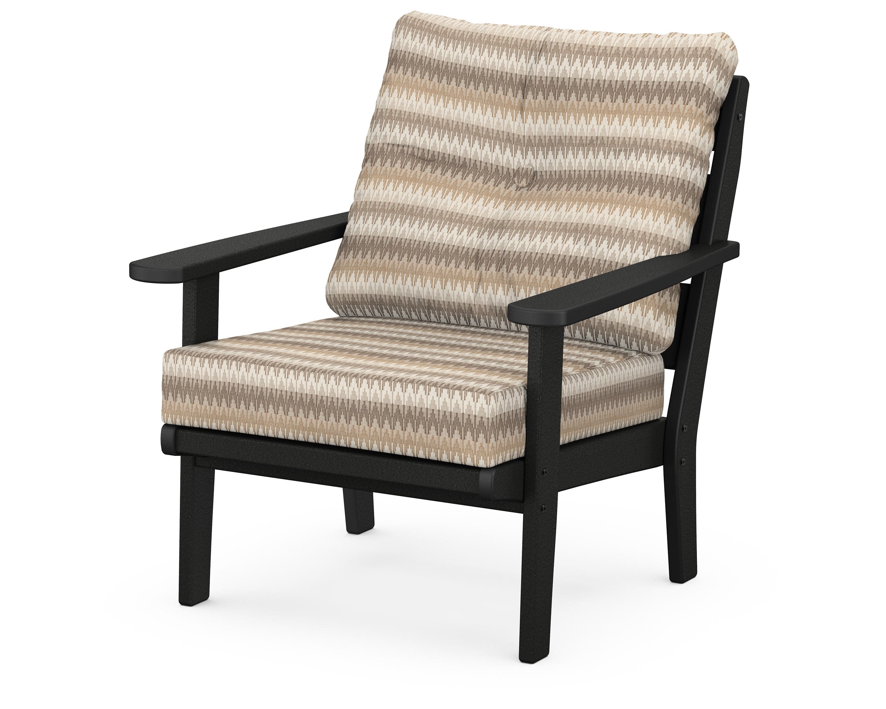 Lakeside Deep Seating Chair in Black / Valley Dune