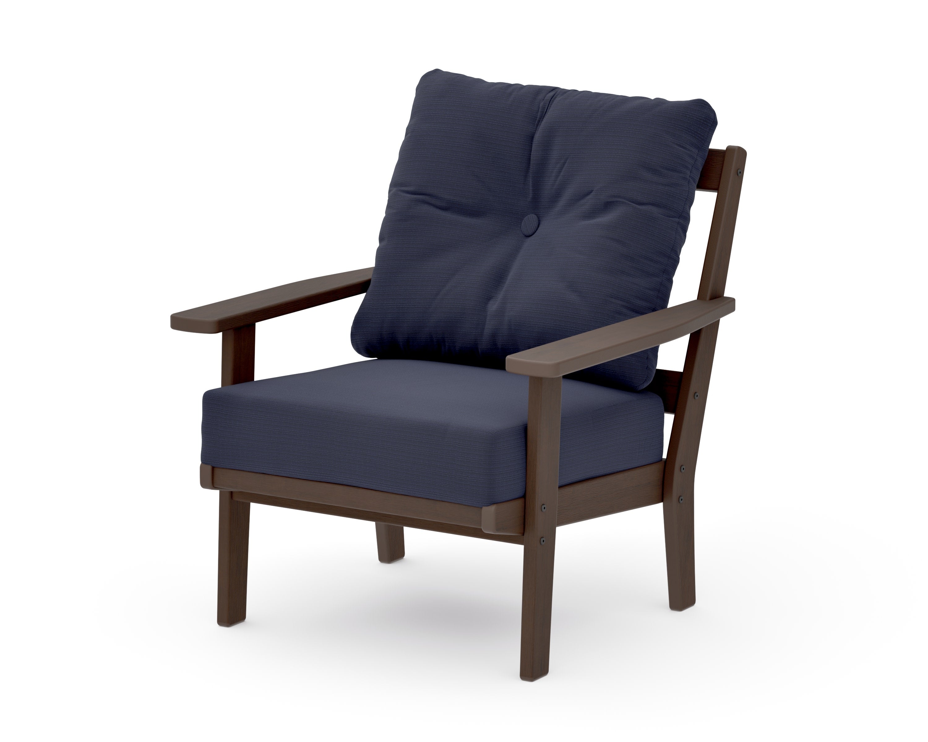 Oxford Deep Seating Chair in Kona / Navy Linen