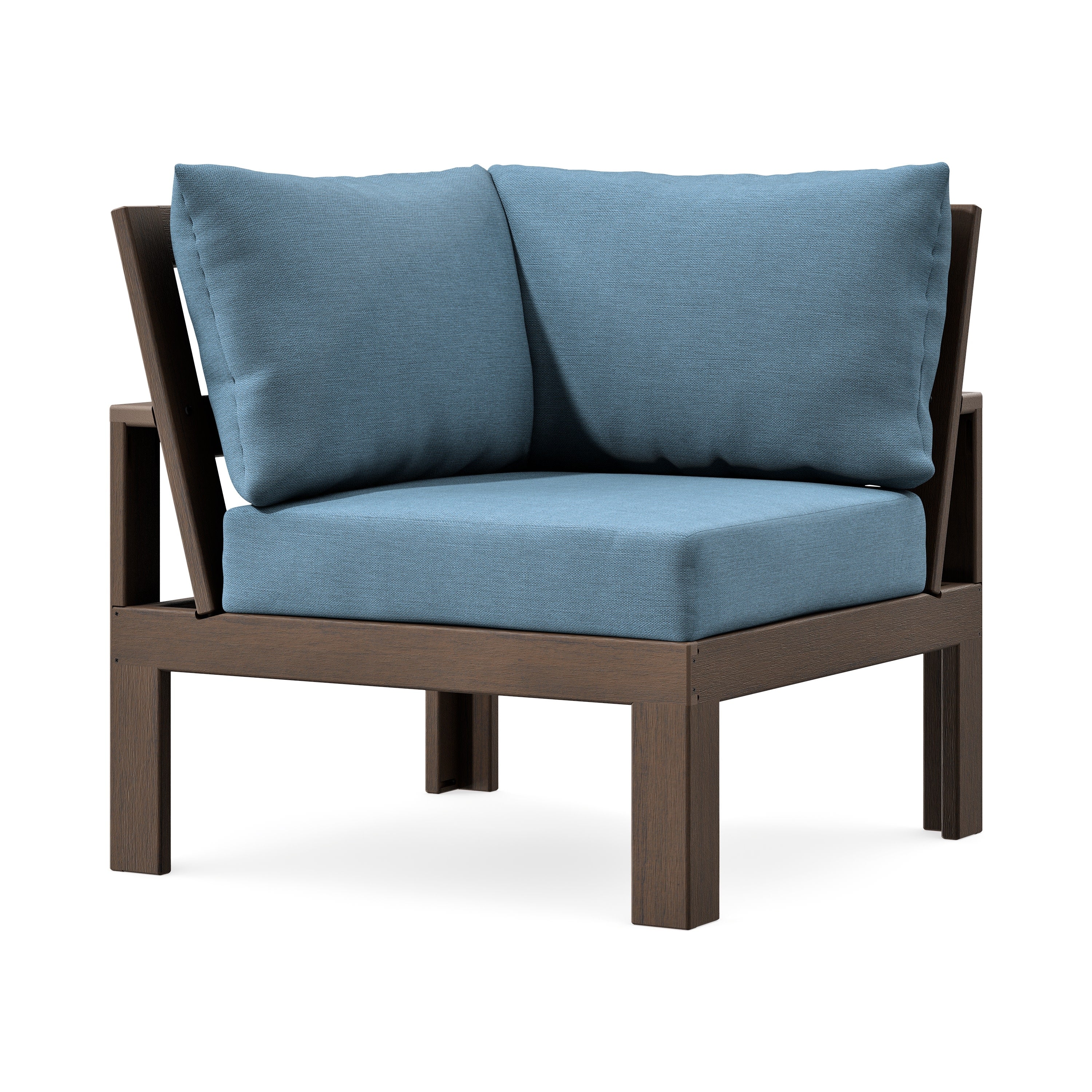 Modular Corner Chair in Kona / Sky Blue