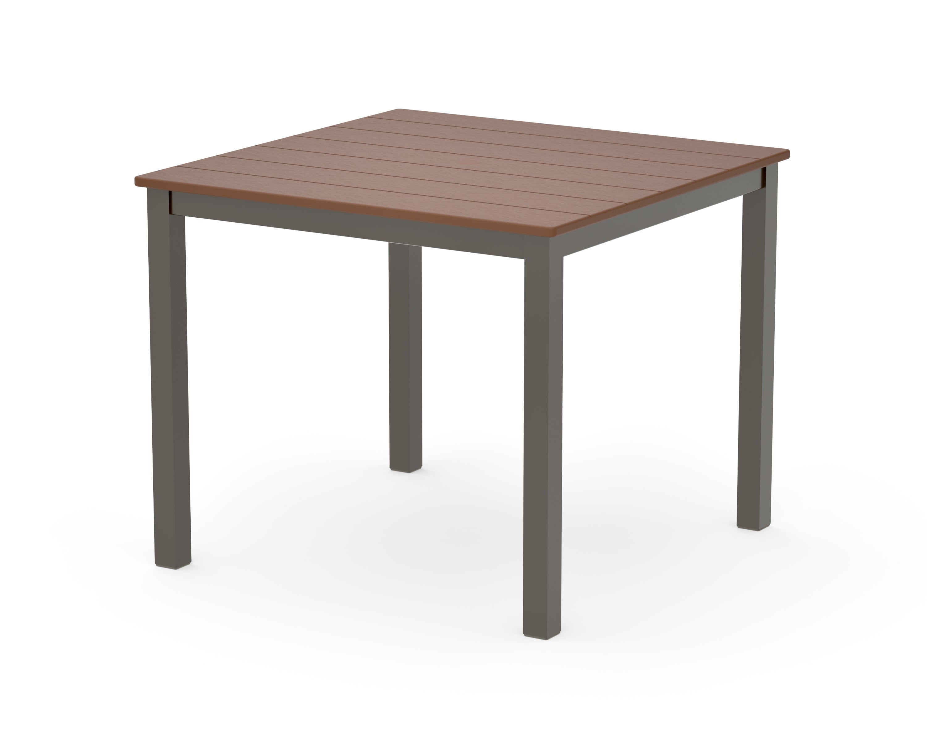 Main Street 36" x 36" Dining Table in Bronze / Teak