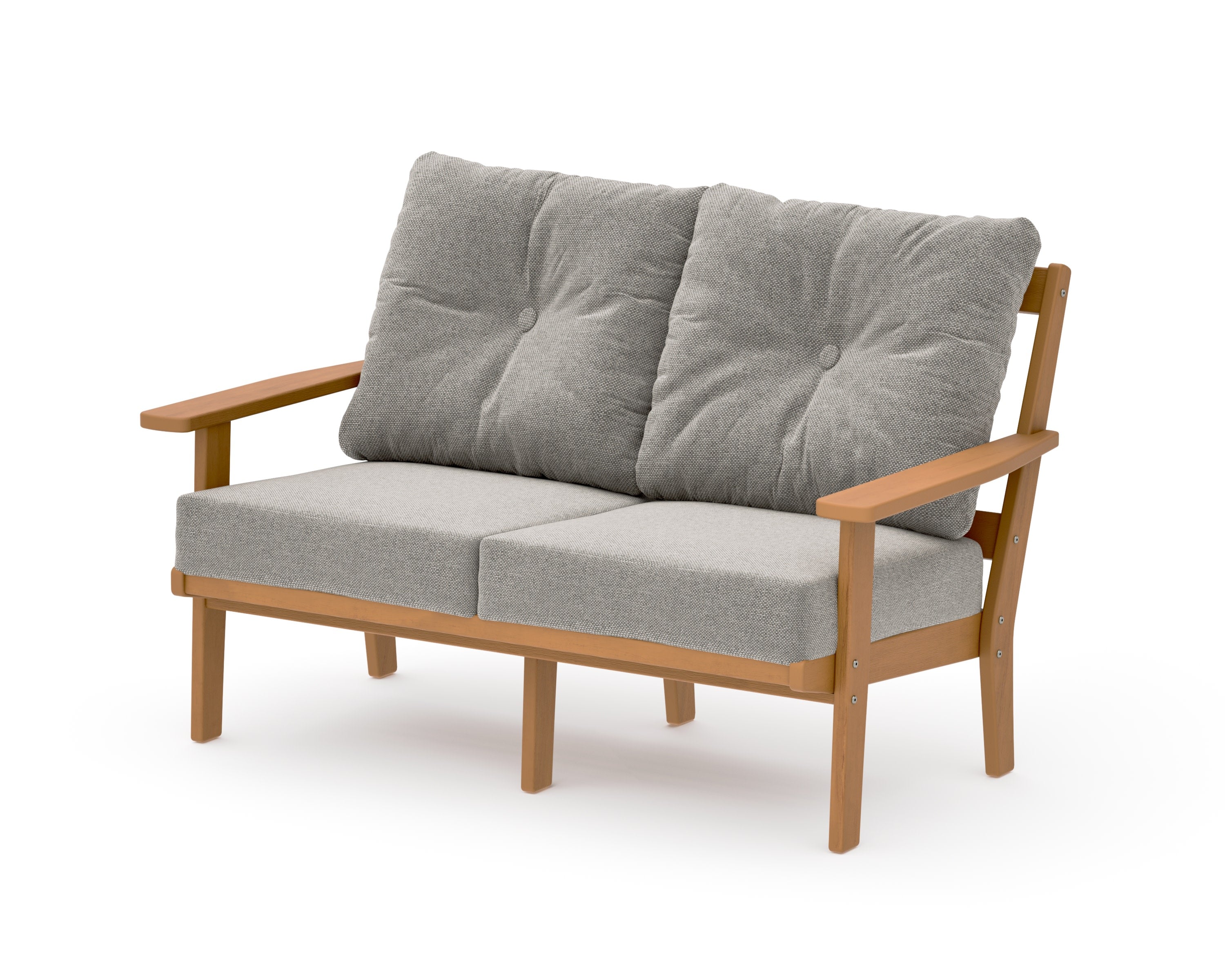 Oxford Deep SeatingLoveseat in Natural / Weathered Tweed
