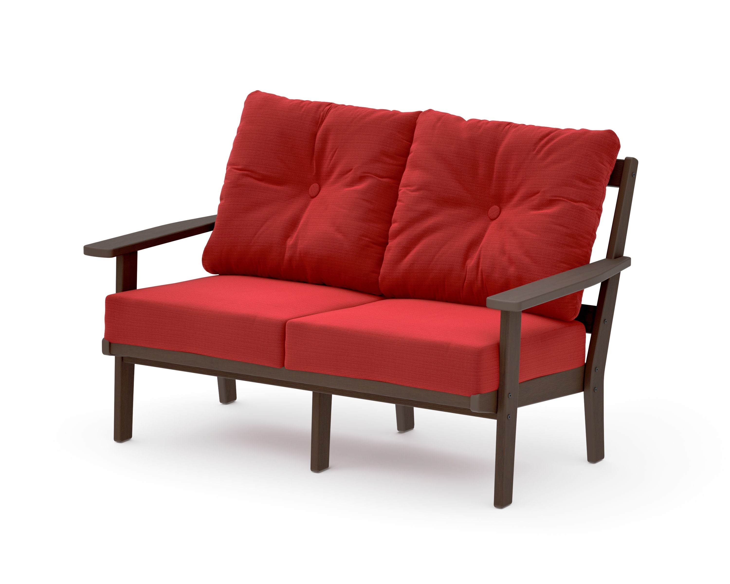 Oxford Deep SeatingLoveseat in Kona / Crimson Linen