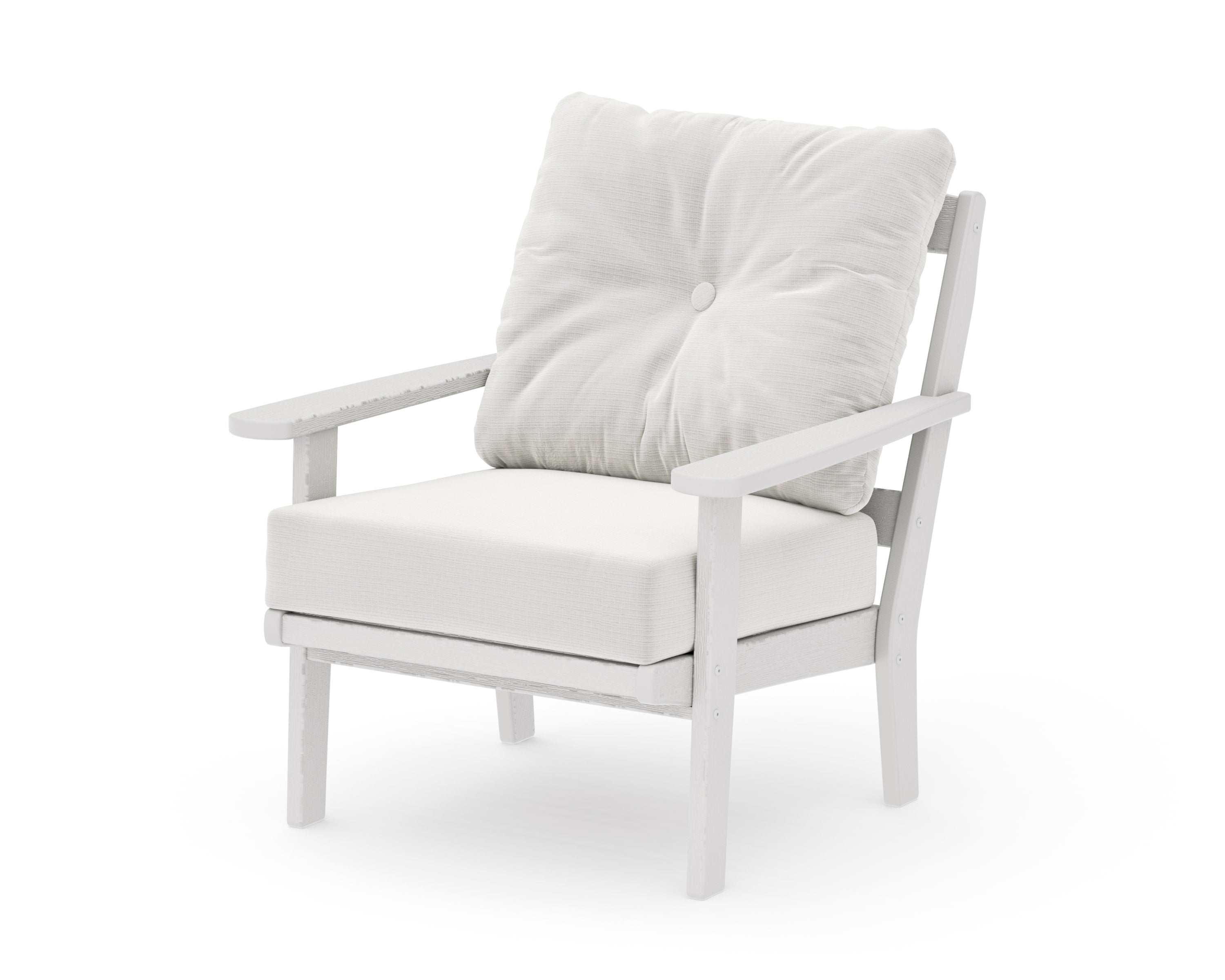Mission Deep Seating Chair in Vintage White / Natural Linen