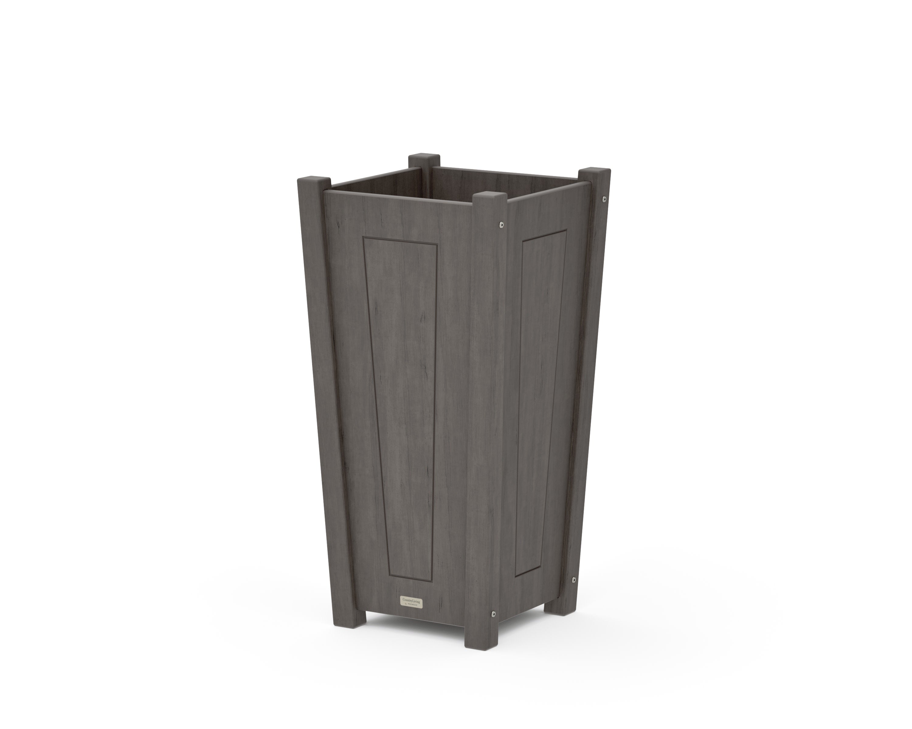 Country Living Tapered Square Planter Box in Driftwood