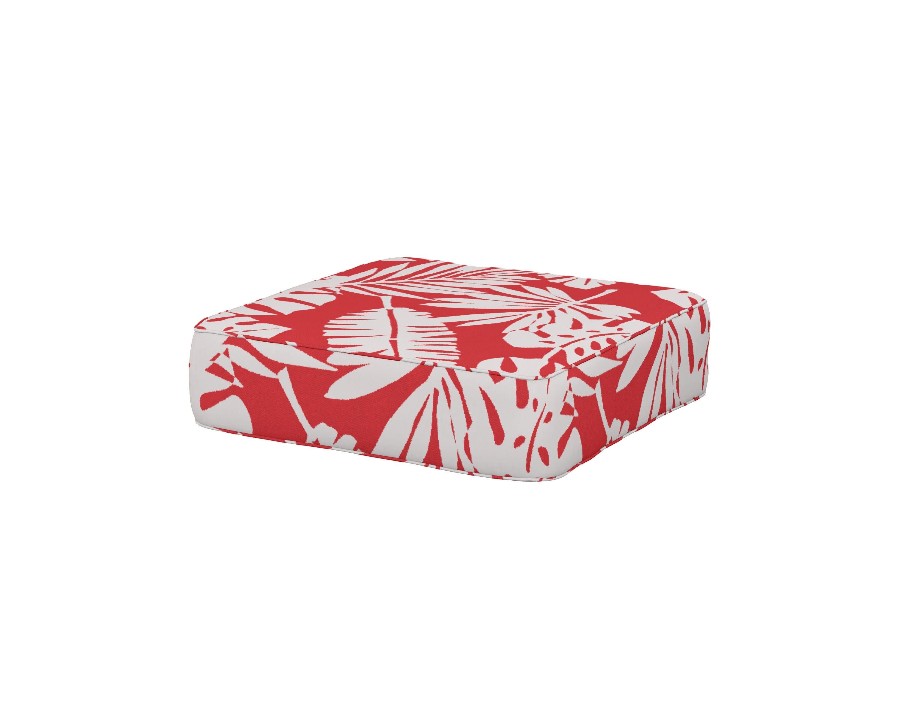 Ateeva 4000 Ottoman Cushion in Leaf Crimson