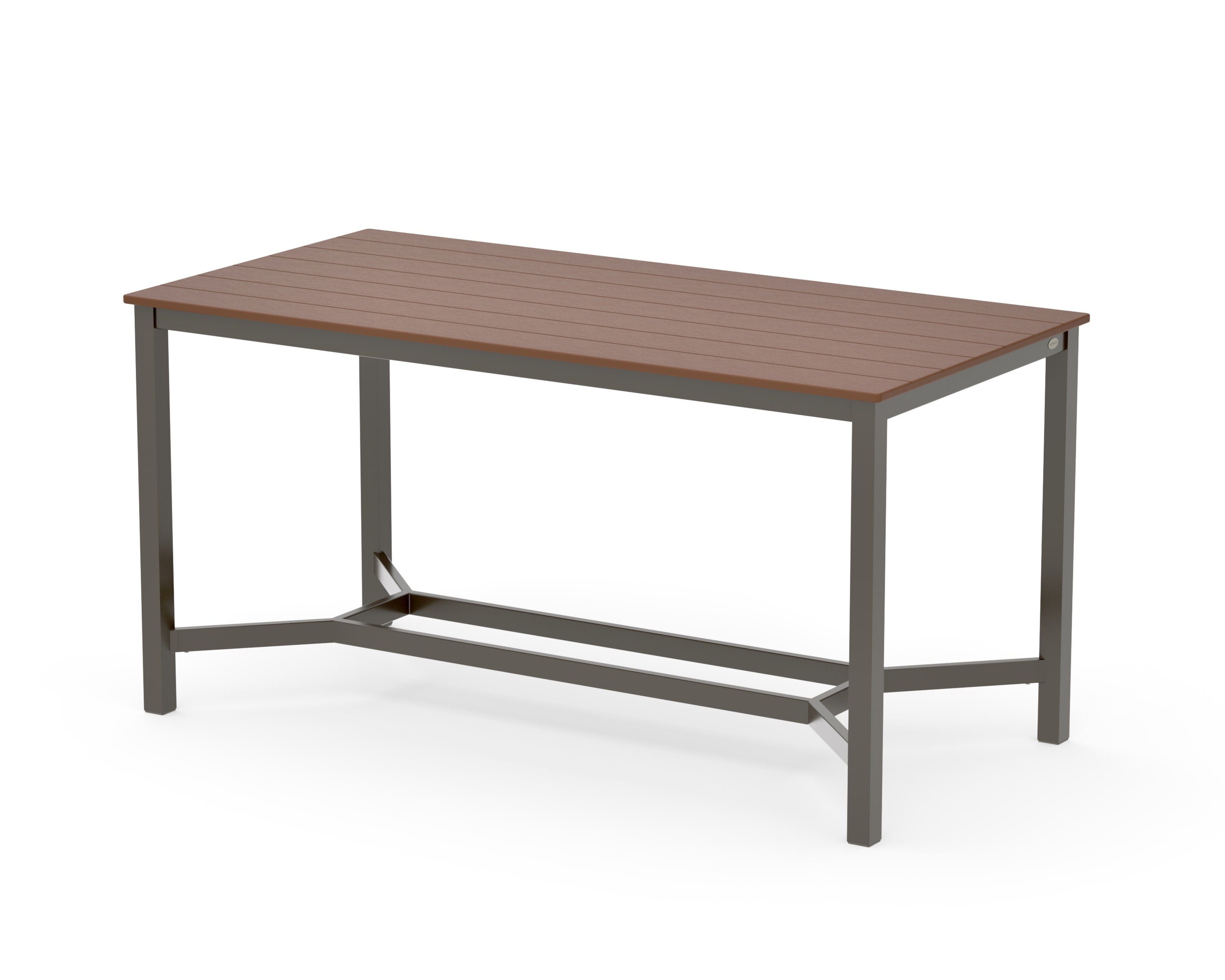 Main Street 36 x 72 Counter Table in Bronze / Teak