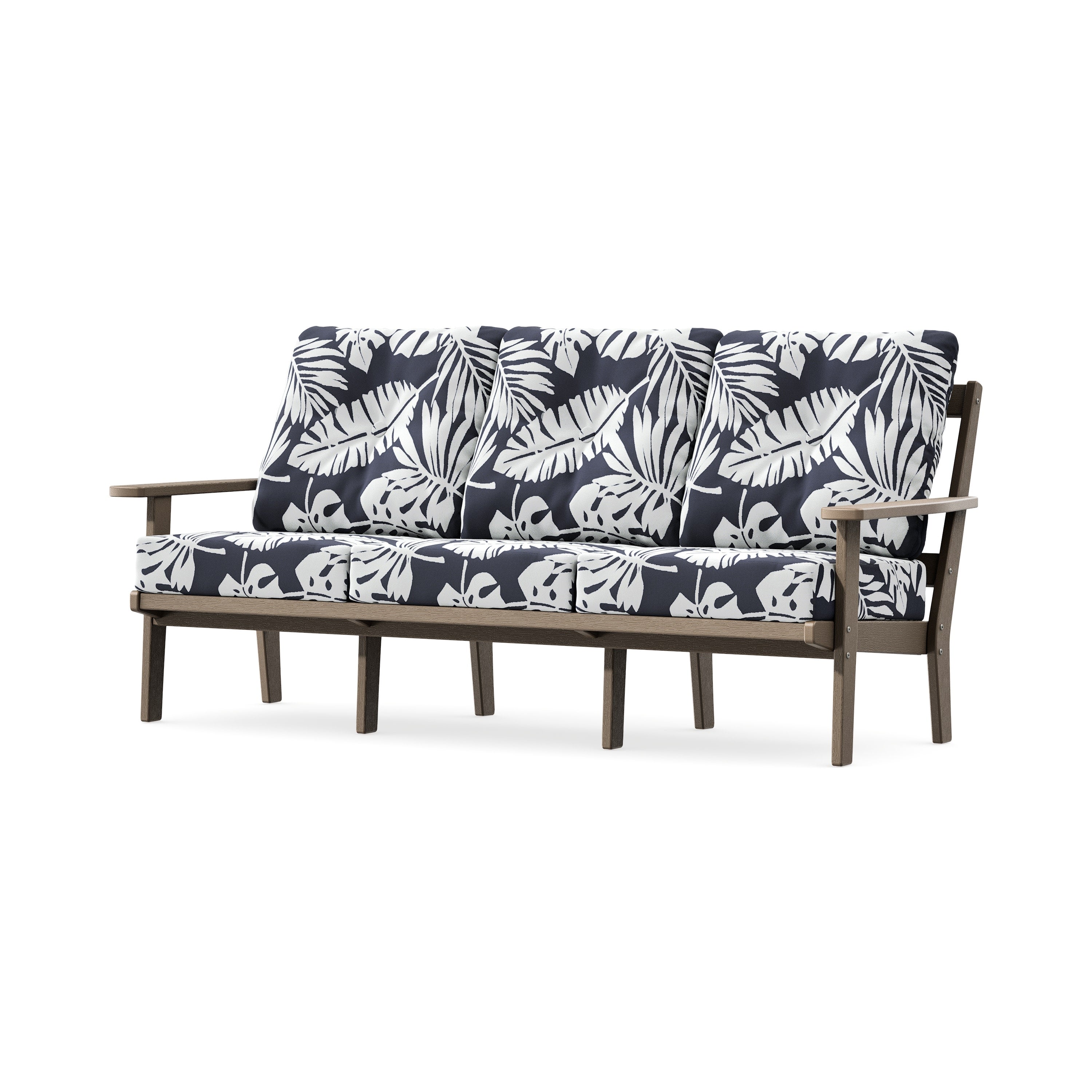 Oxford Deep Seating Sofa in Vintage Sahara / Leaf Navy