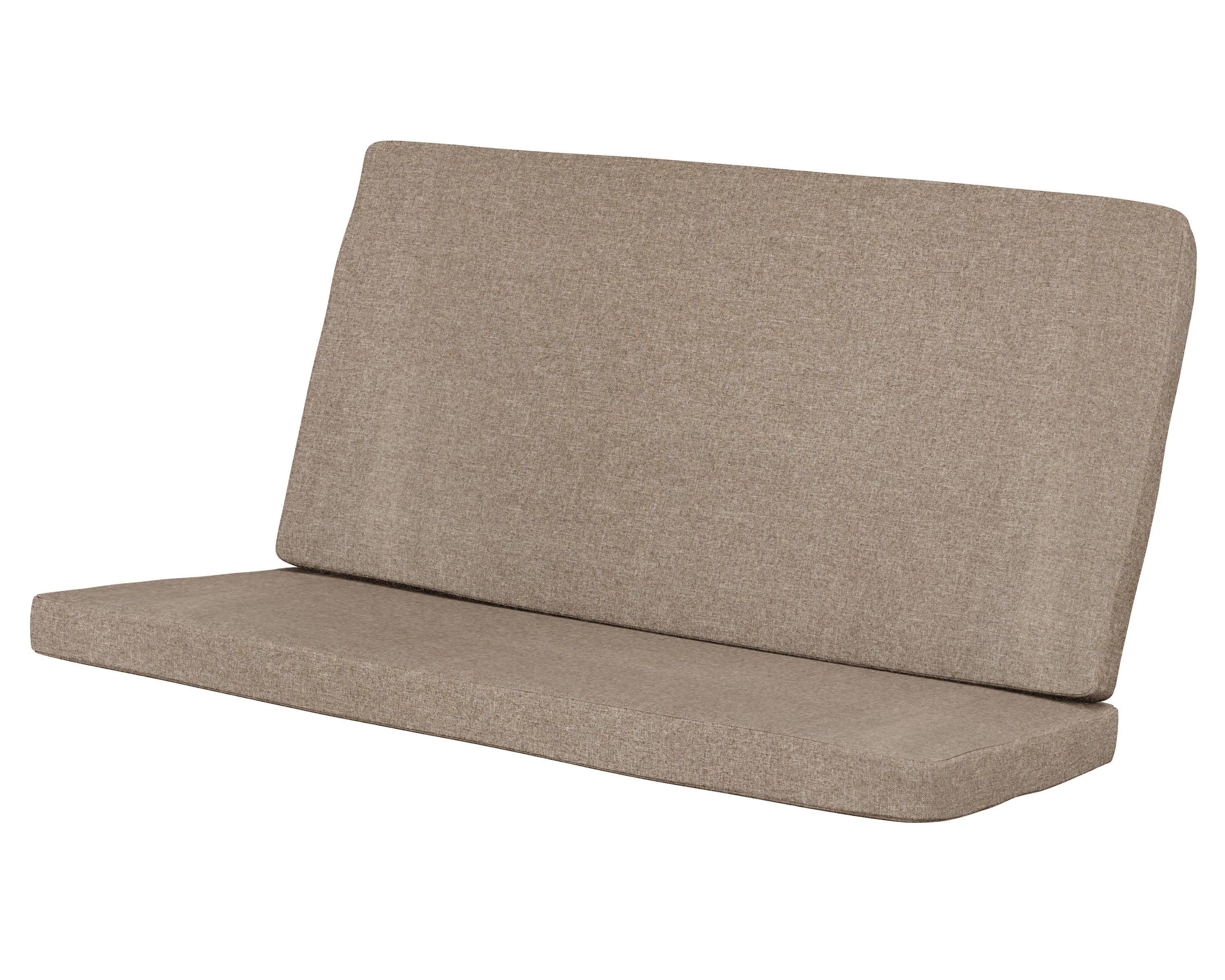 Modern Loveseat Cushion in Spiced Burlap