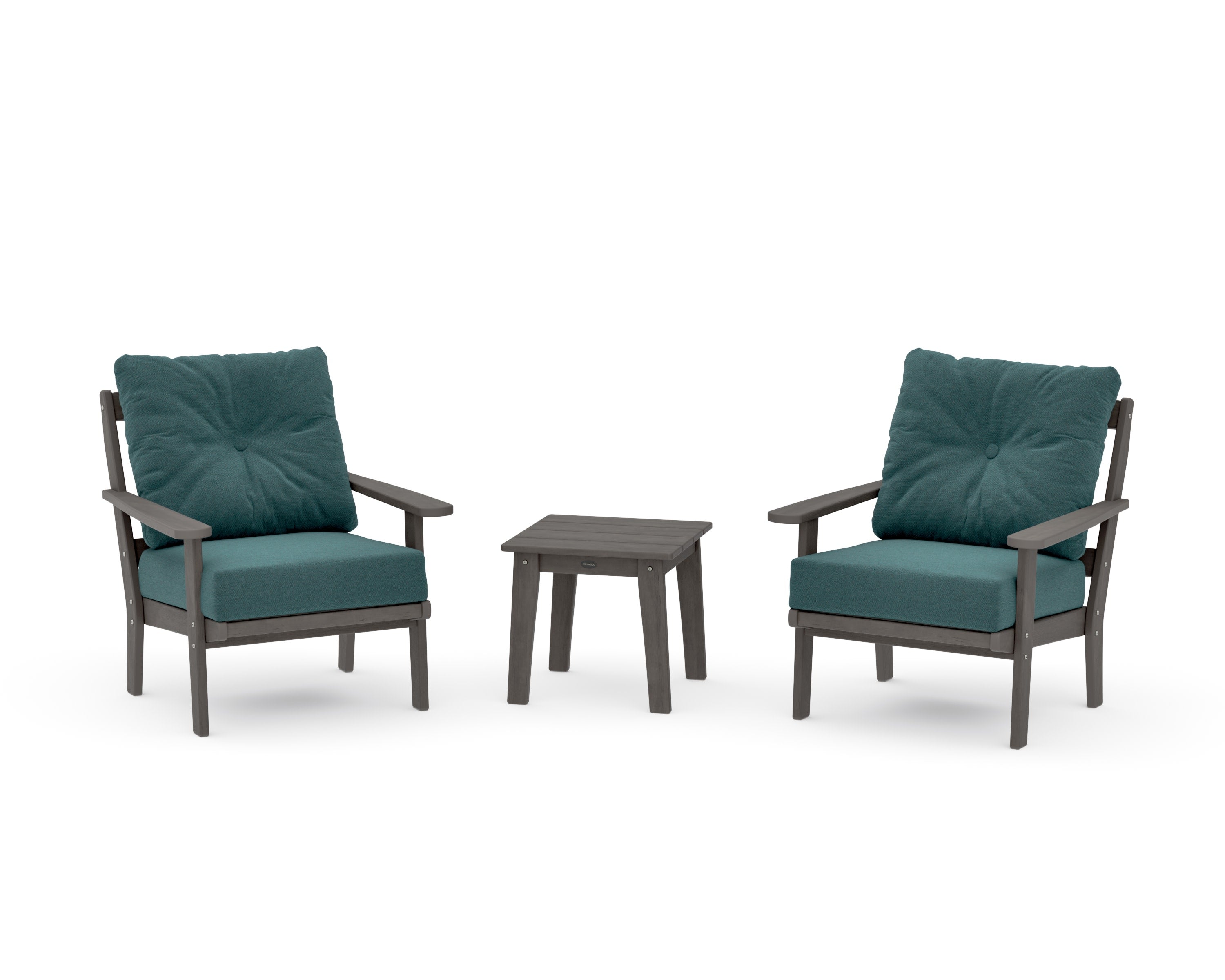 Mission 3-Piece Deep Seating Set in Driftwood / Ocean Teal