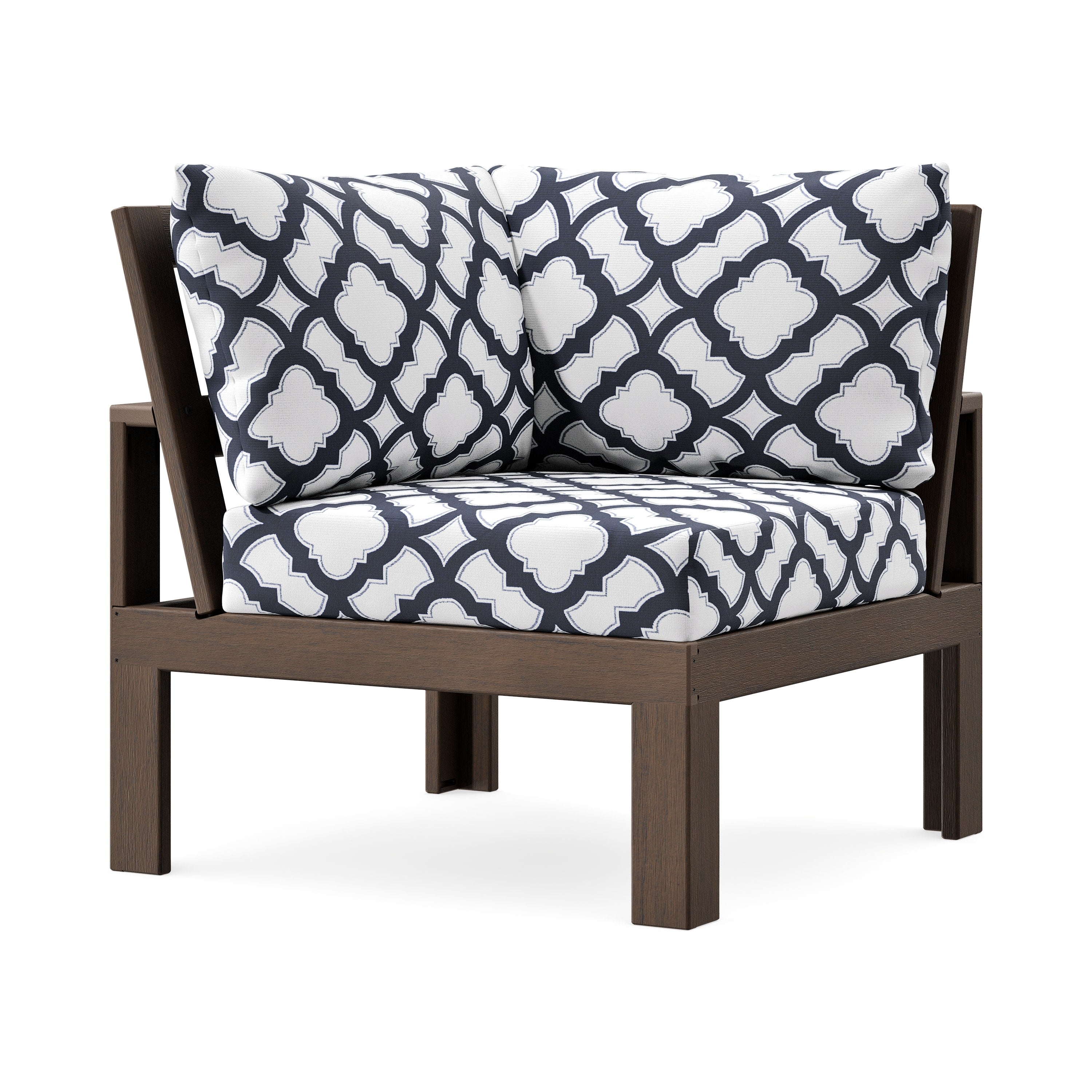 Modular Corner Chair in Kona / Trellis Navy