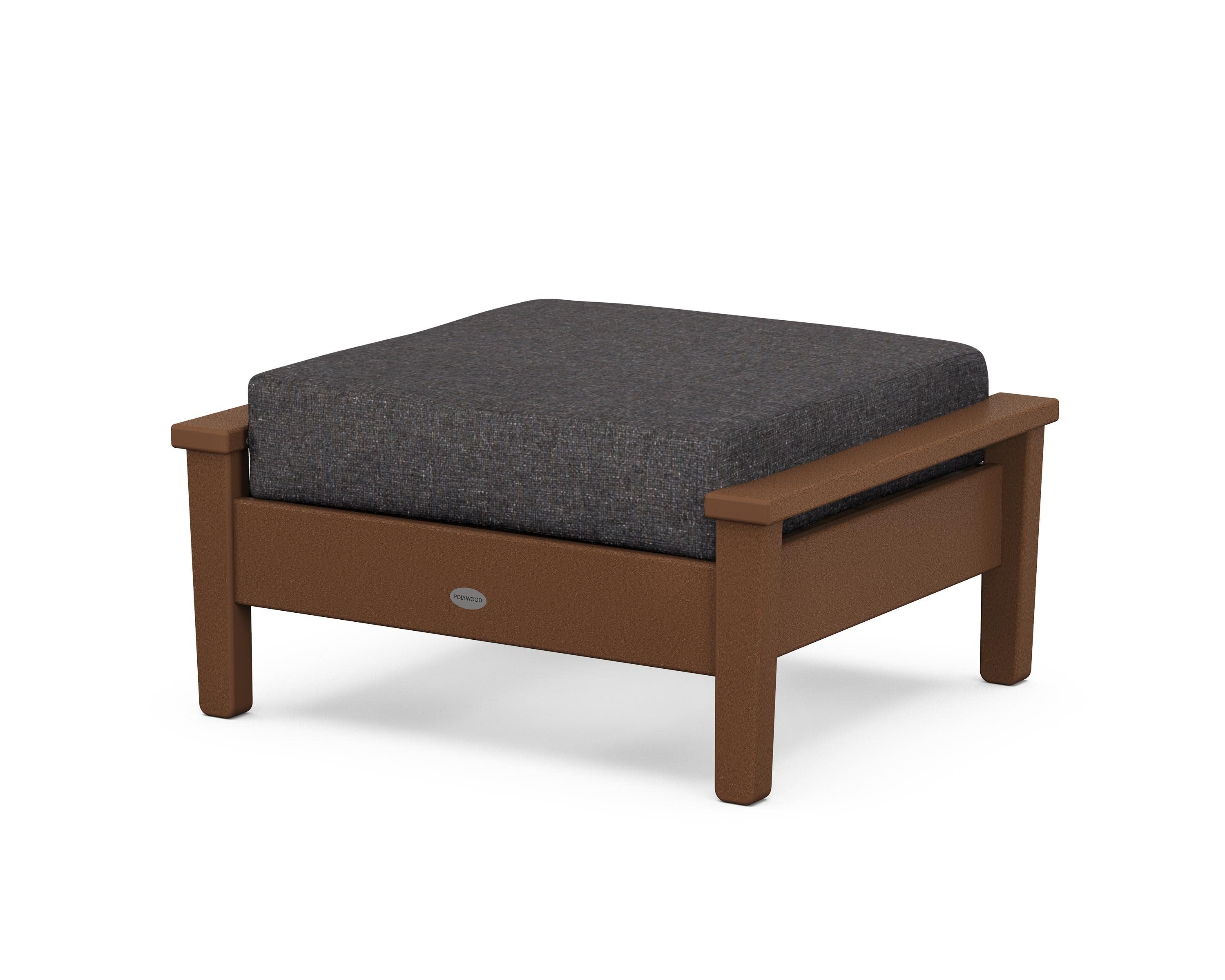 Prescott Deep Seating Ottoman in Teak / Ash Charcoal