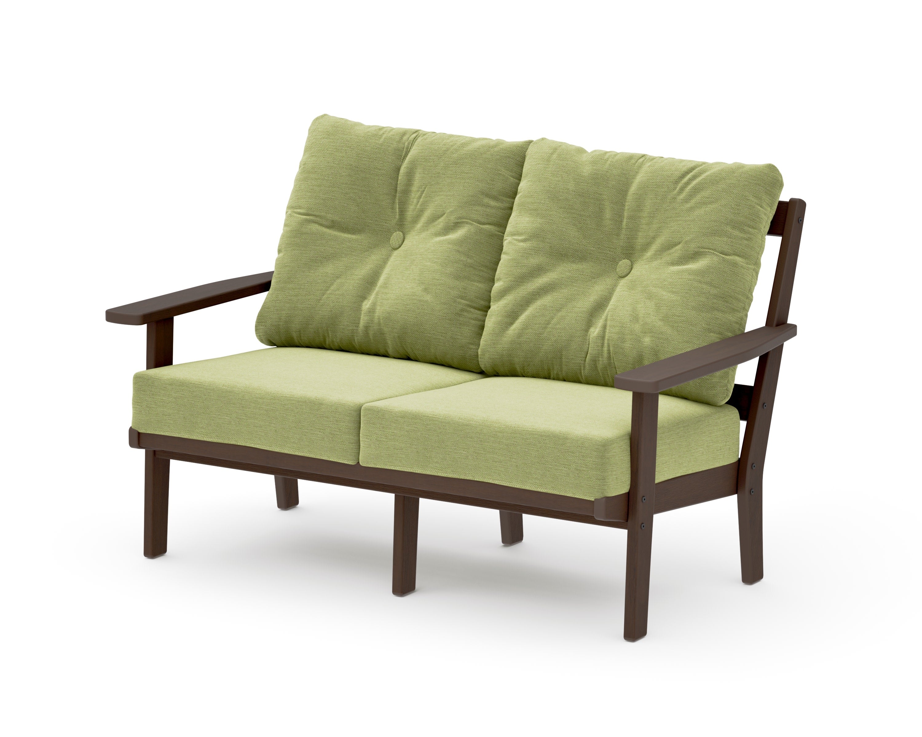 Oxford Deep SeatingLoveseat in Kona / Chartreuse Boucle